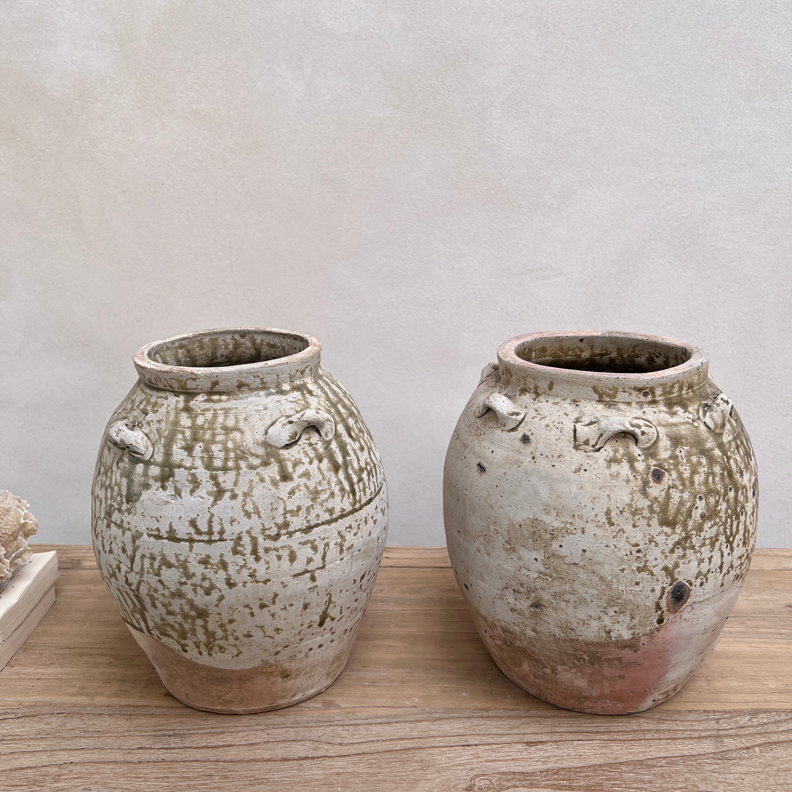 Pair of Antique Palembang Green Shipwreck Pot | Large 22244 - Image 9