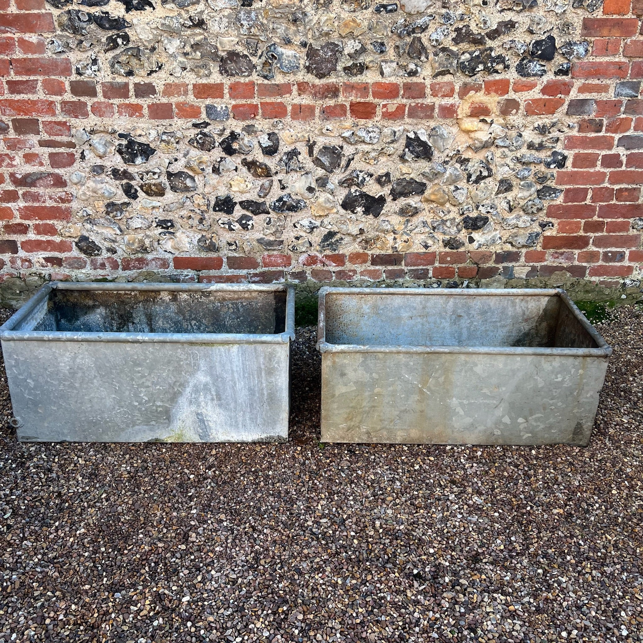 Pair of vintage water troughs 94cm x 49cm - Image 6