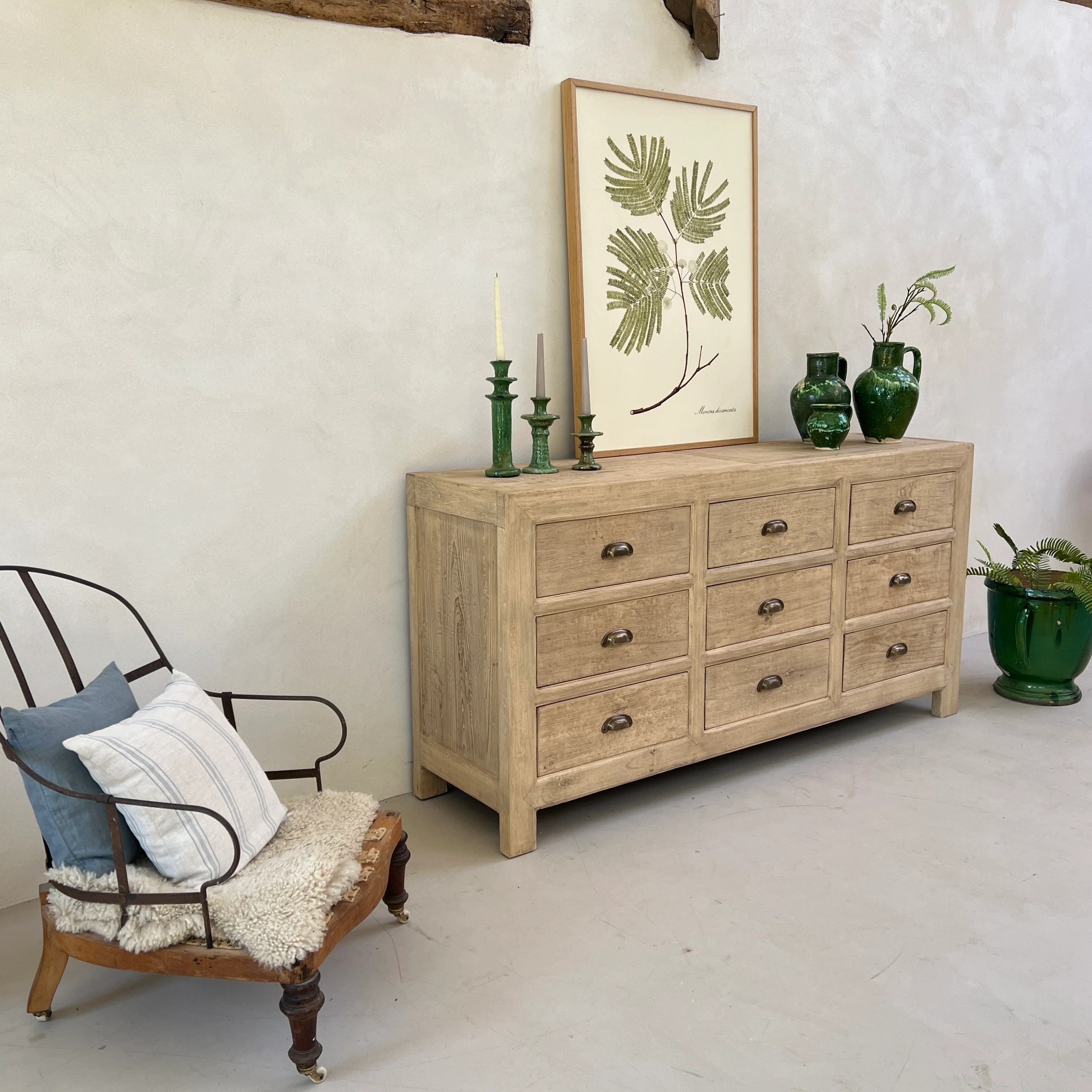 Pale reclaimed multidrawer | Kingham - Image 3