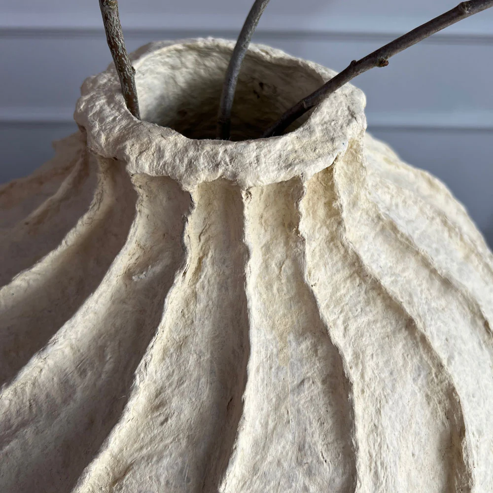 Paper Mache Vase Swirl - Image 5