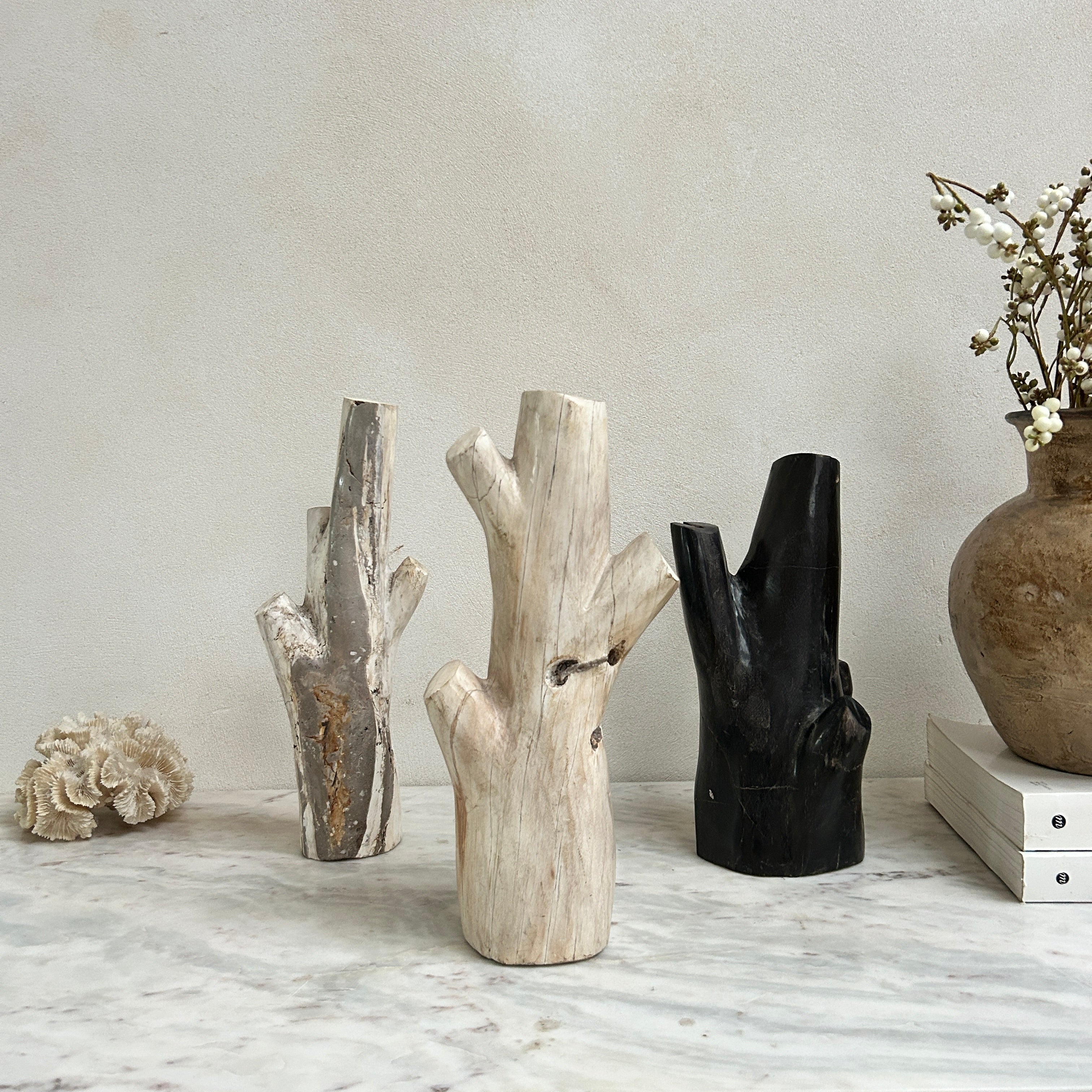 Petrified Wood Branch Sculpture | Sari - Image 2