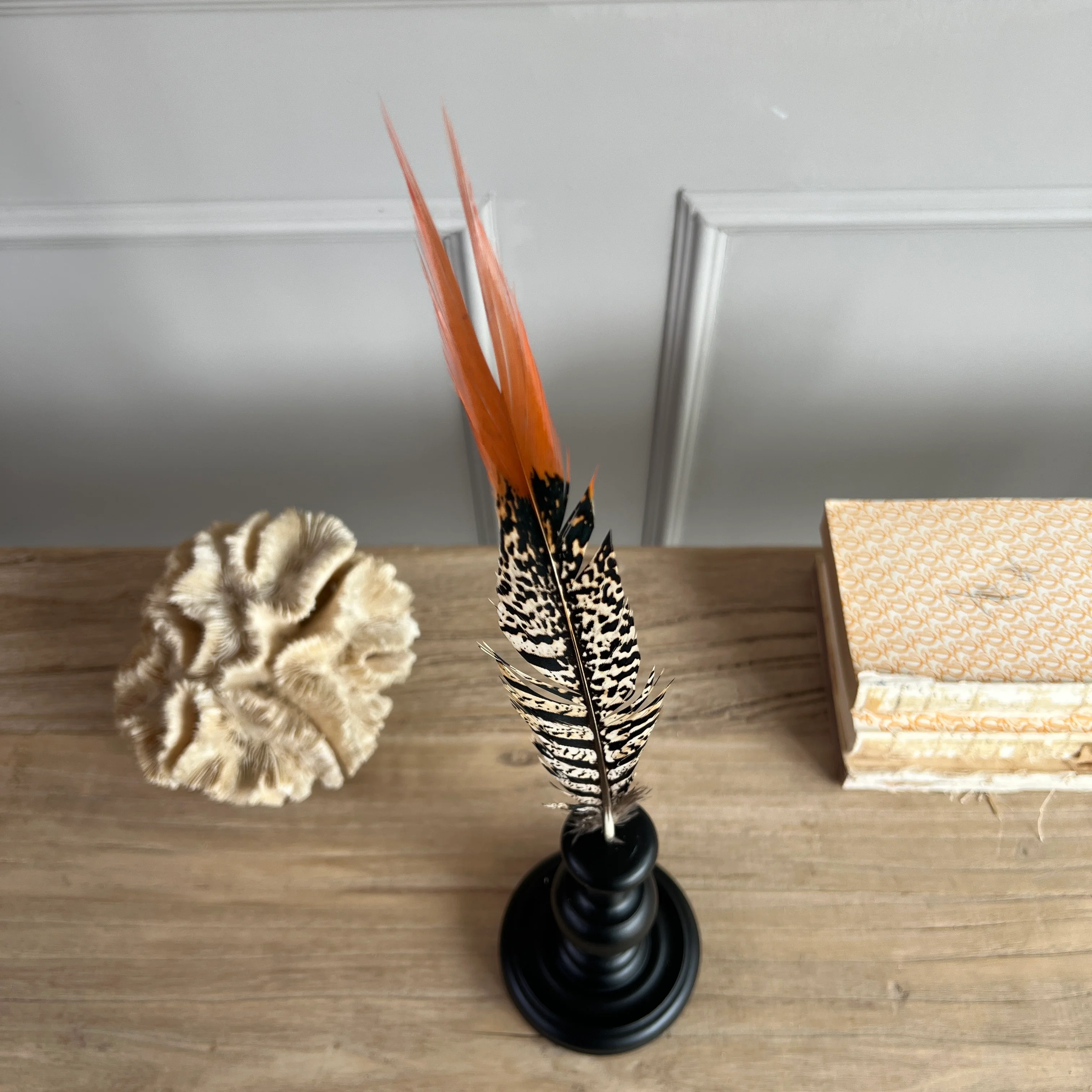 Pheasant feather on stand - Image 2