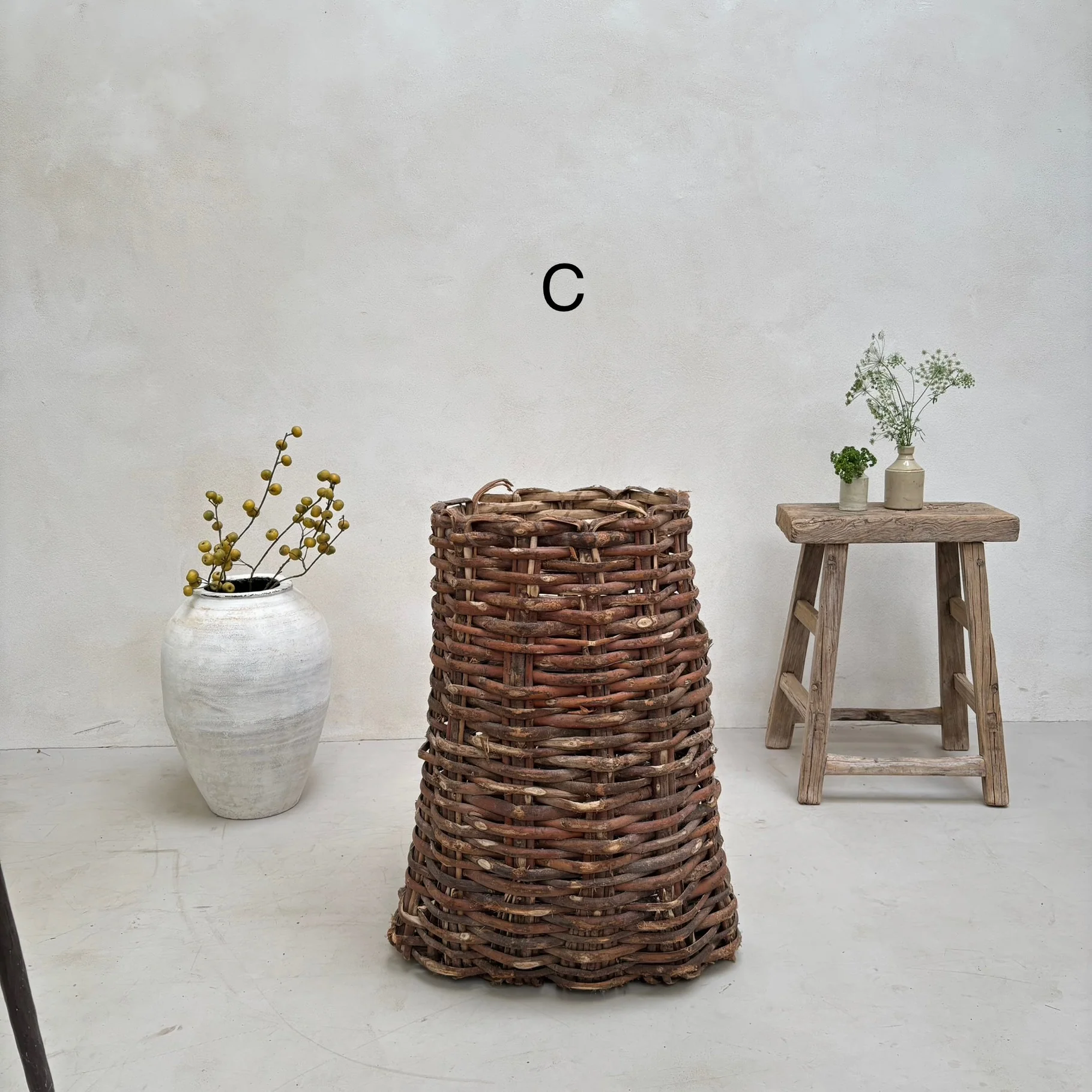 Primitive Antique Handwoven Baskets - Image 4