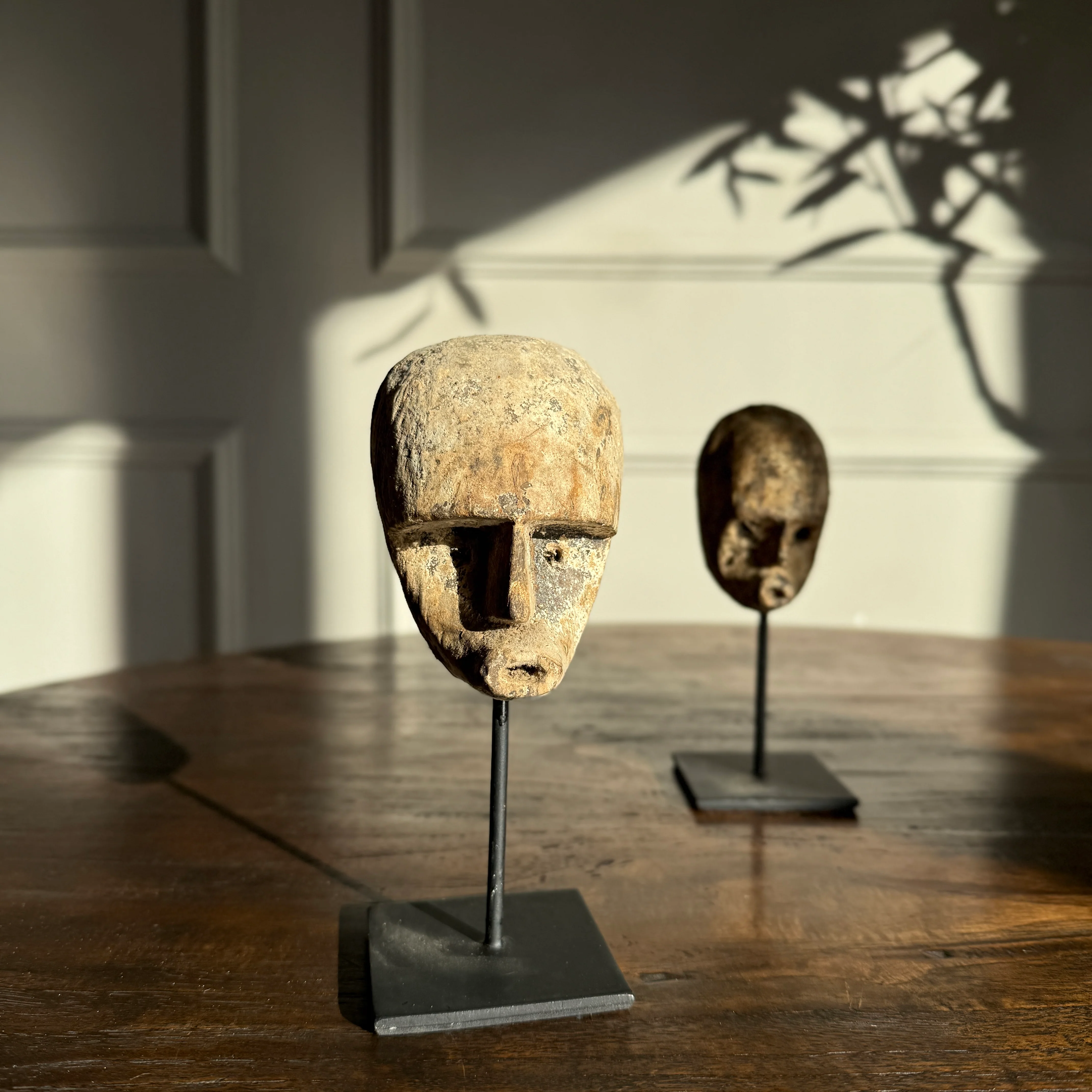 Primitive wooden face sculpture | Father - Image 3