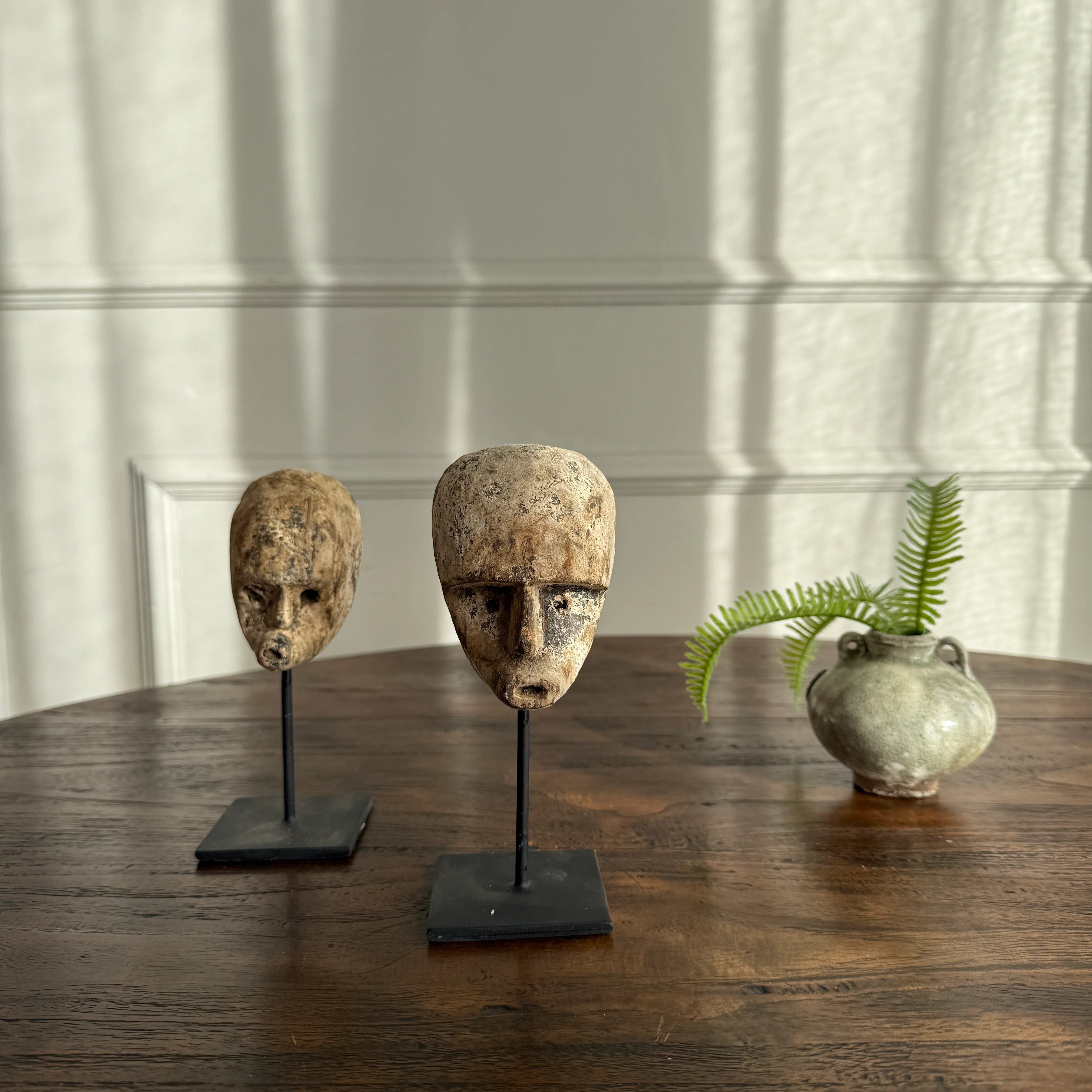 Primitive wooden face sculpture | Father - Image 5
