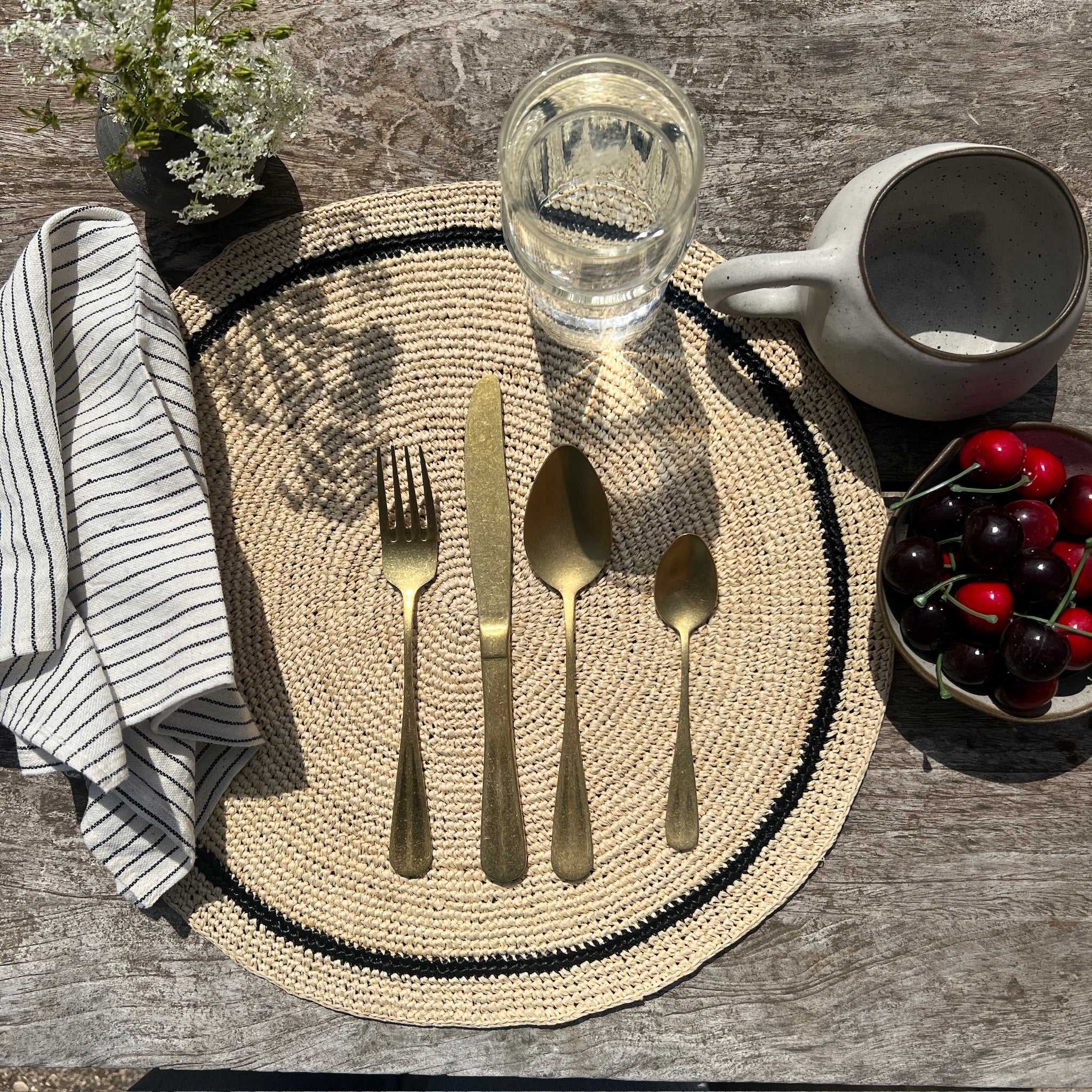 Raffia fine handwoven placemat - Image 2