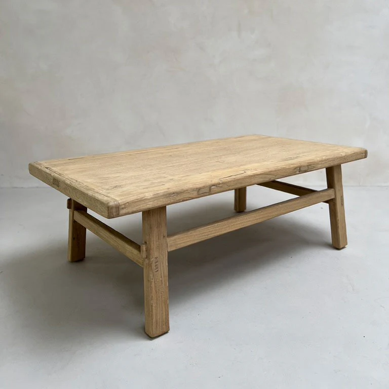 Reclaimed coffee table pale wood | Cotswolds - Image 3