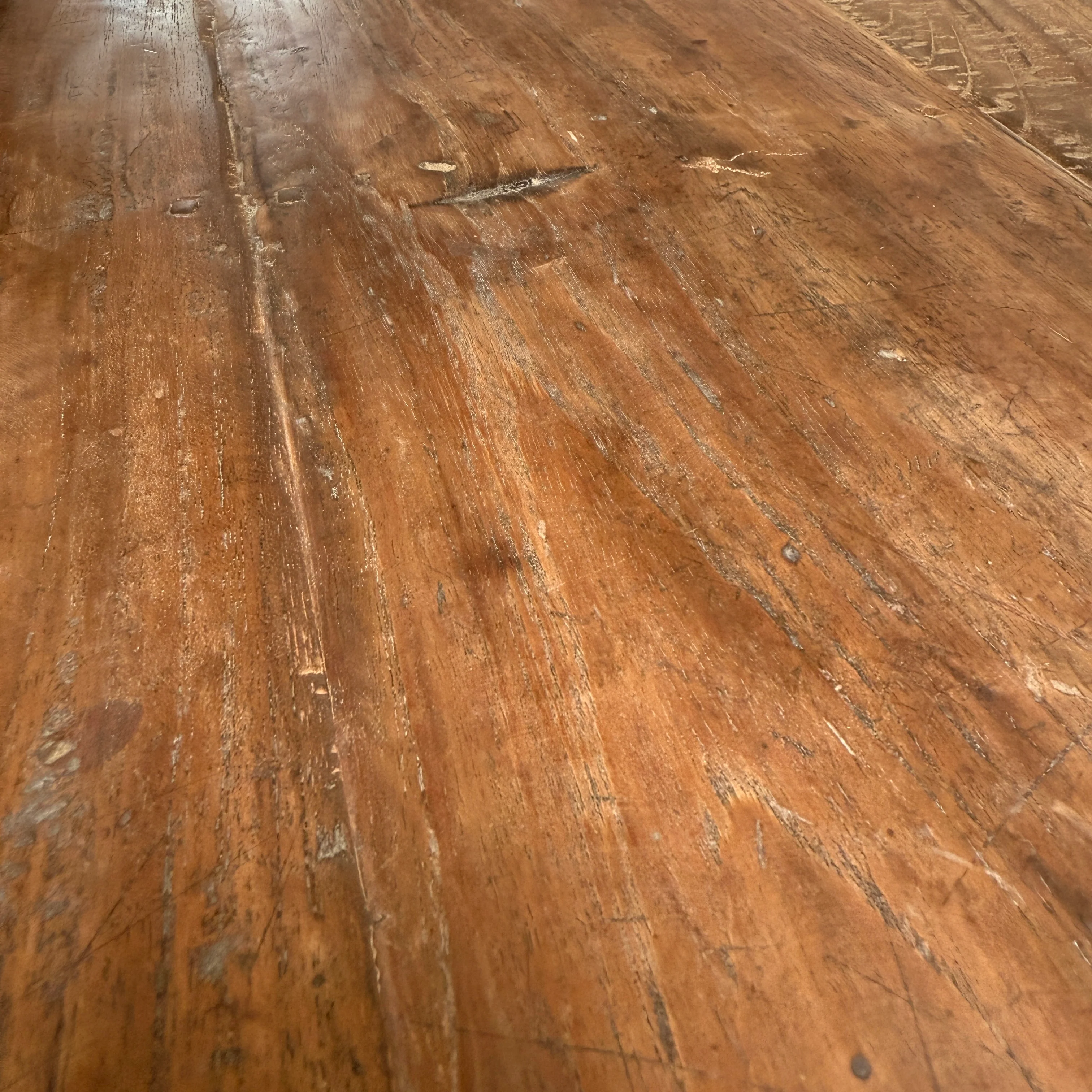 Reclaimed dark wood dining Table Henley 220cm x 100cm - Image 9