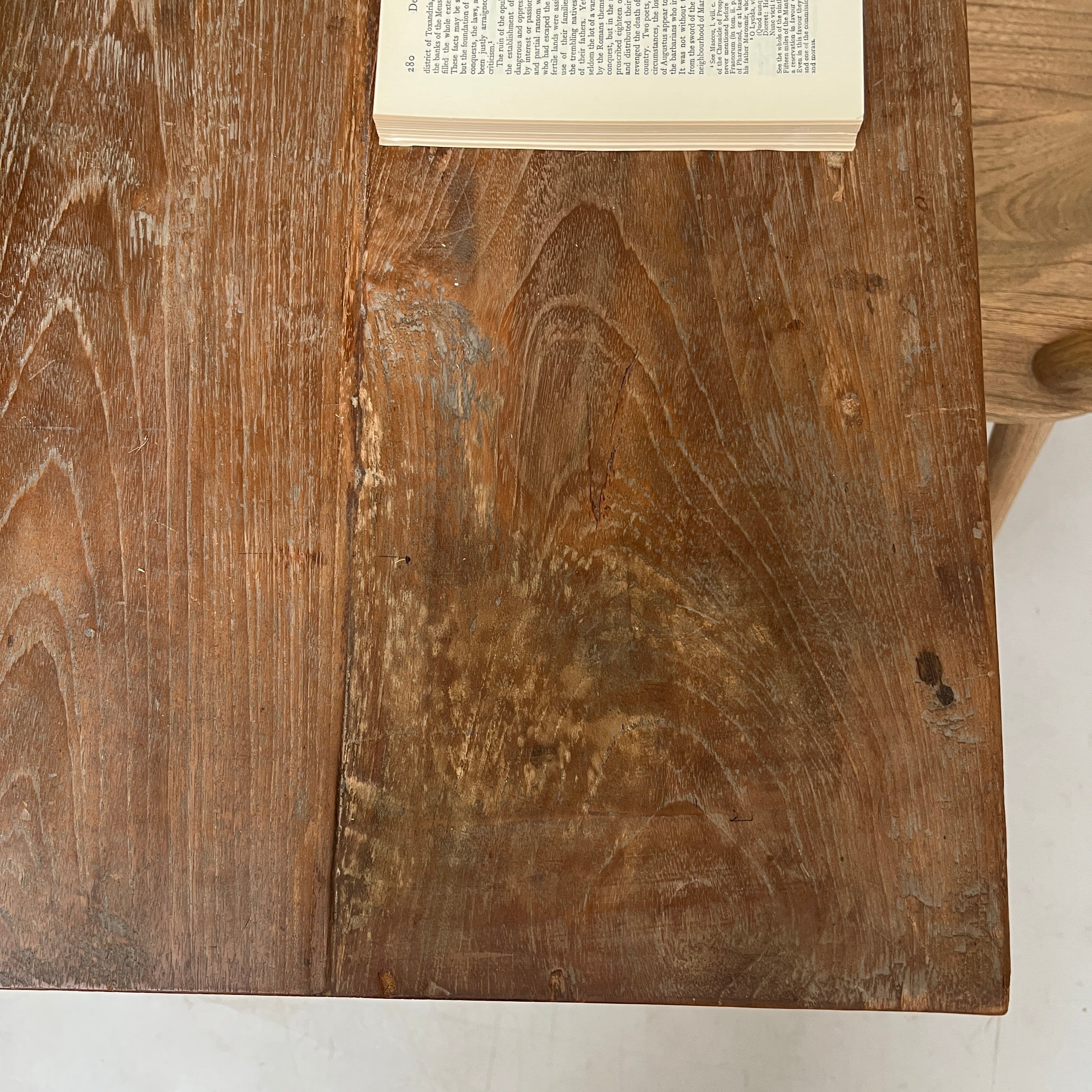 Reclaimed dark wood dining table 180cm x 90cm - Image 12