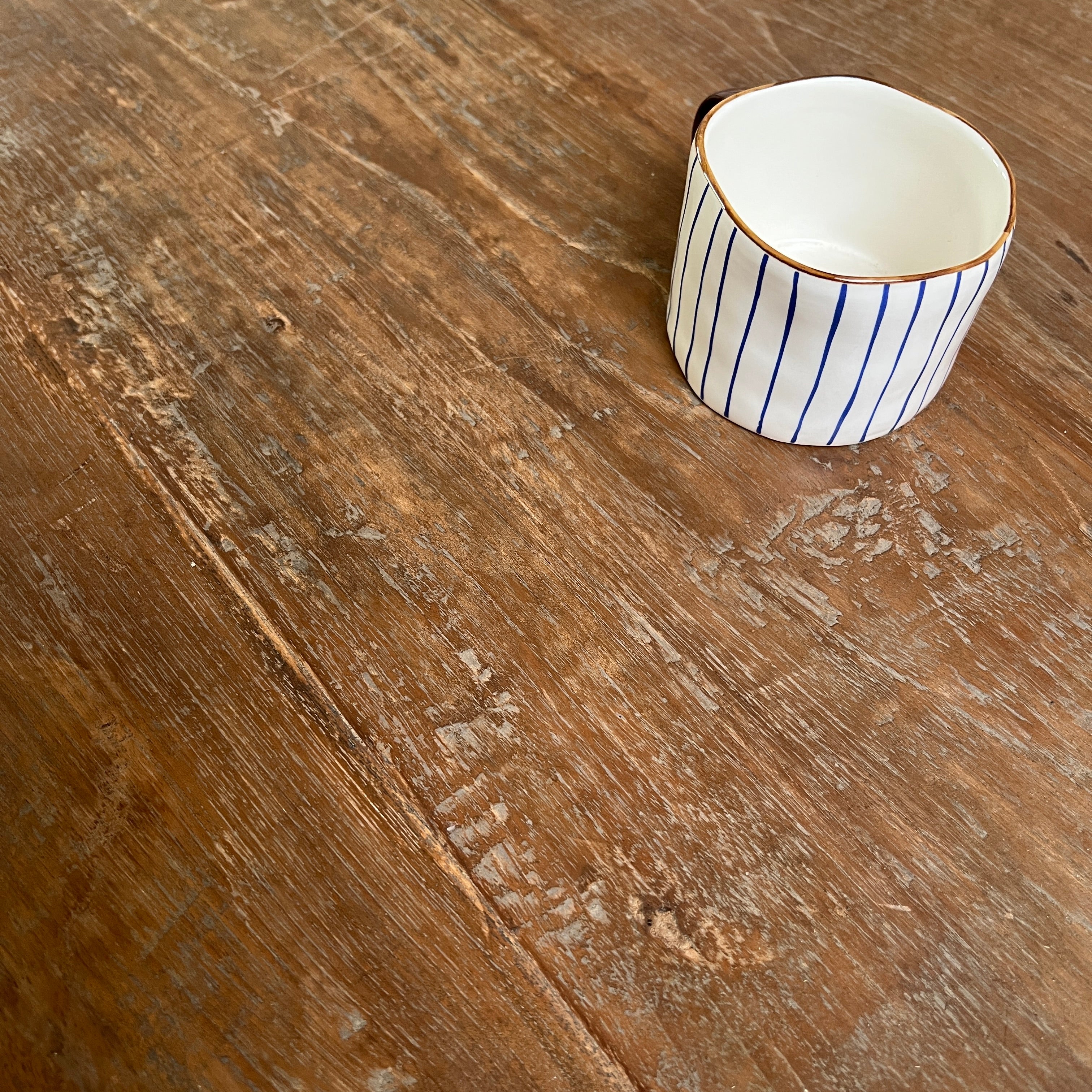 Reclaimed dark wood dining table 180cm x 90cm - Image 14