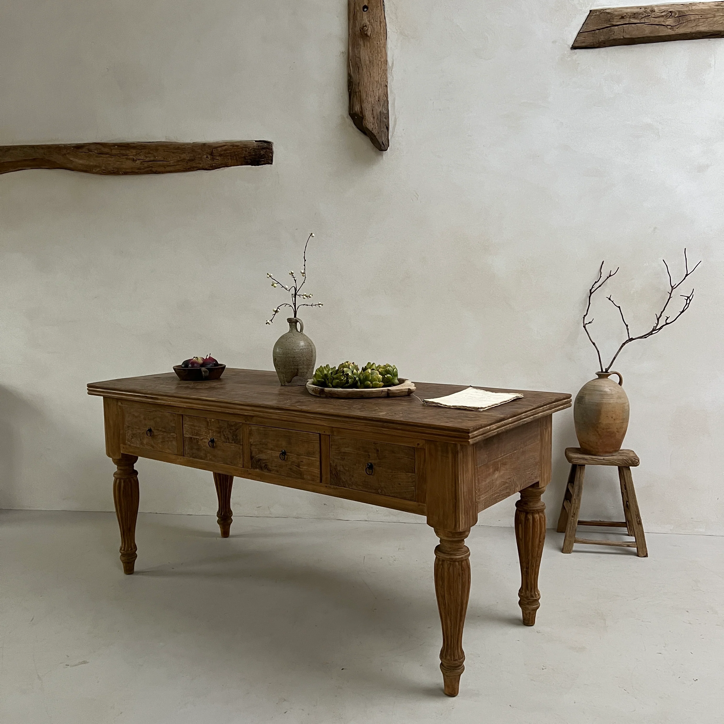 Reclaimed dark wood kitchen island - Image 2