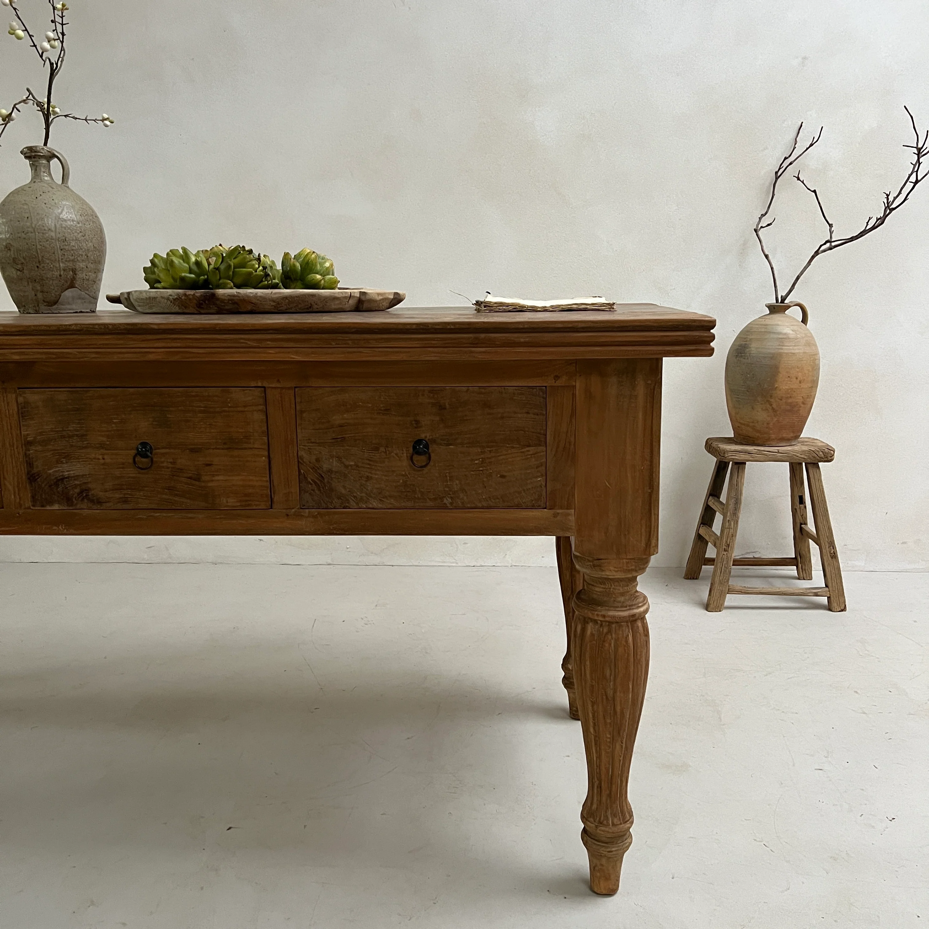 Reclaimed dark wood kitchen island - Image 3