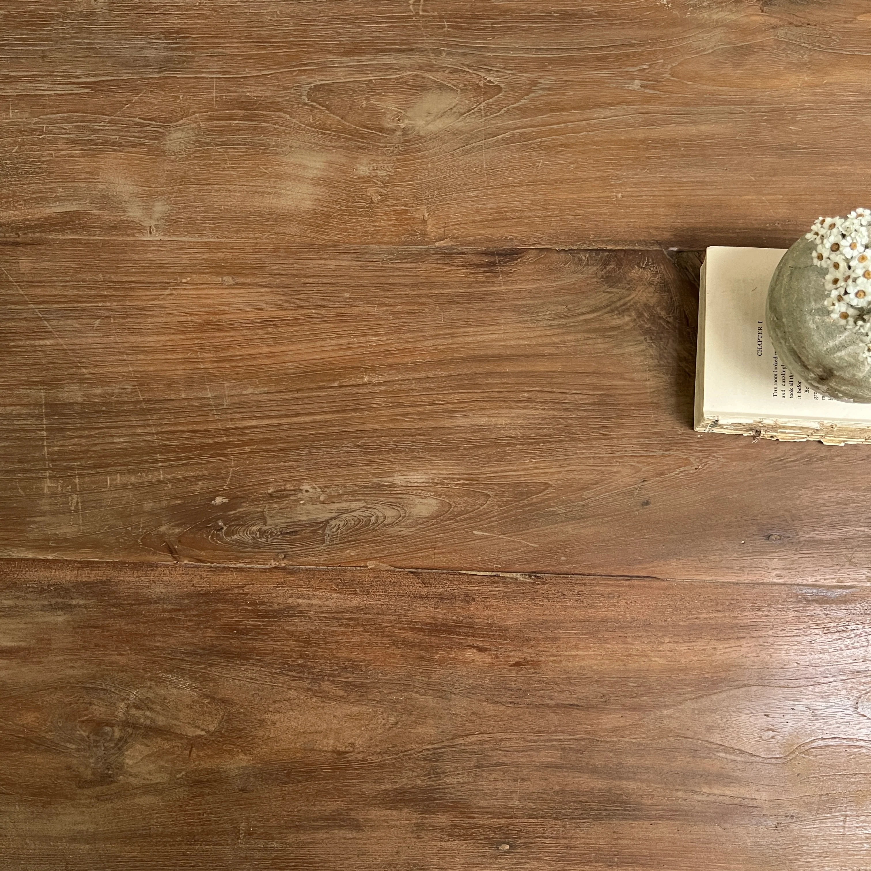 Reclaimed dark wood rustic coffee table 120x70cm - Image 7