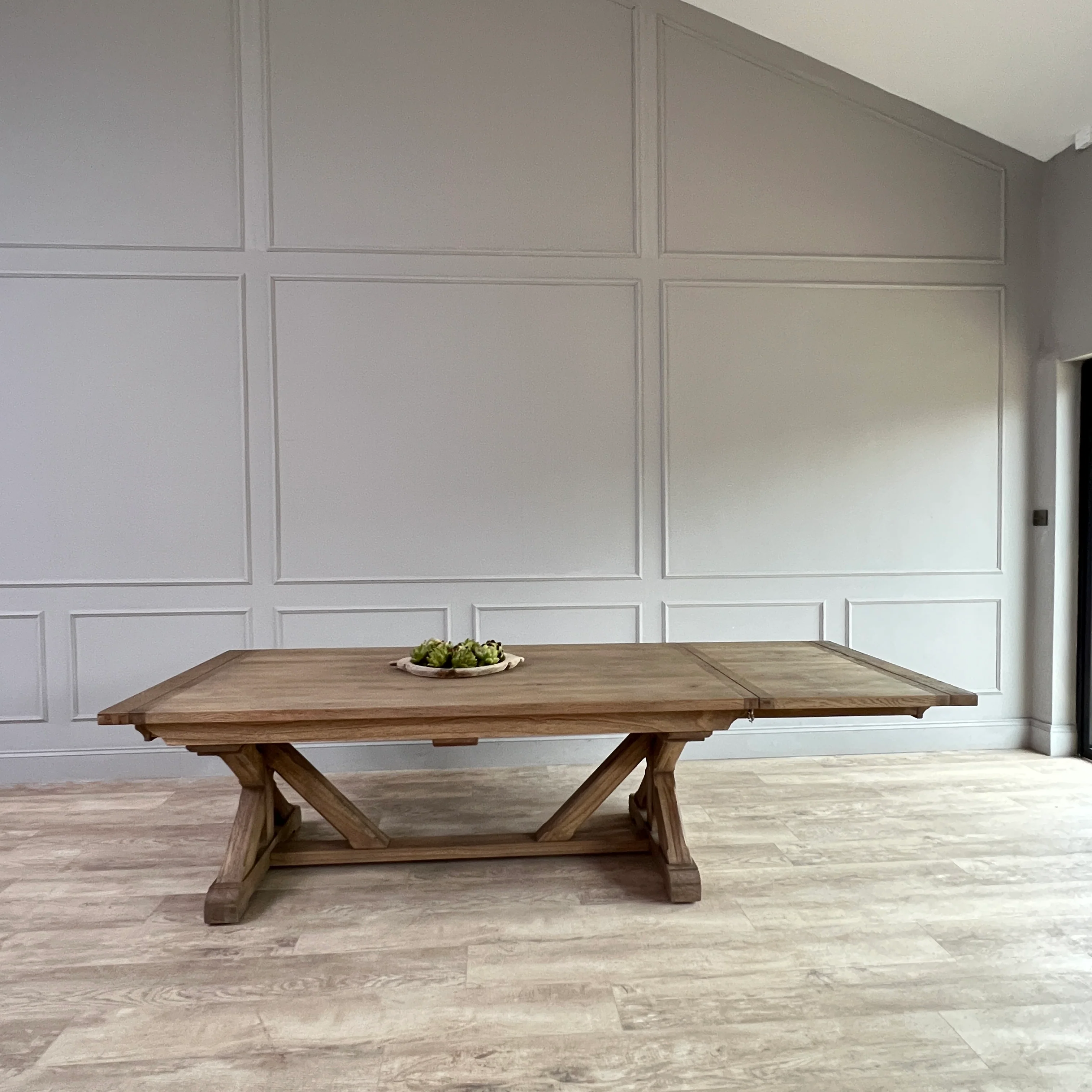 Reclaimed Oak Extending Dining Table - Image 10