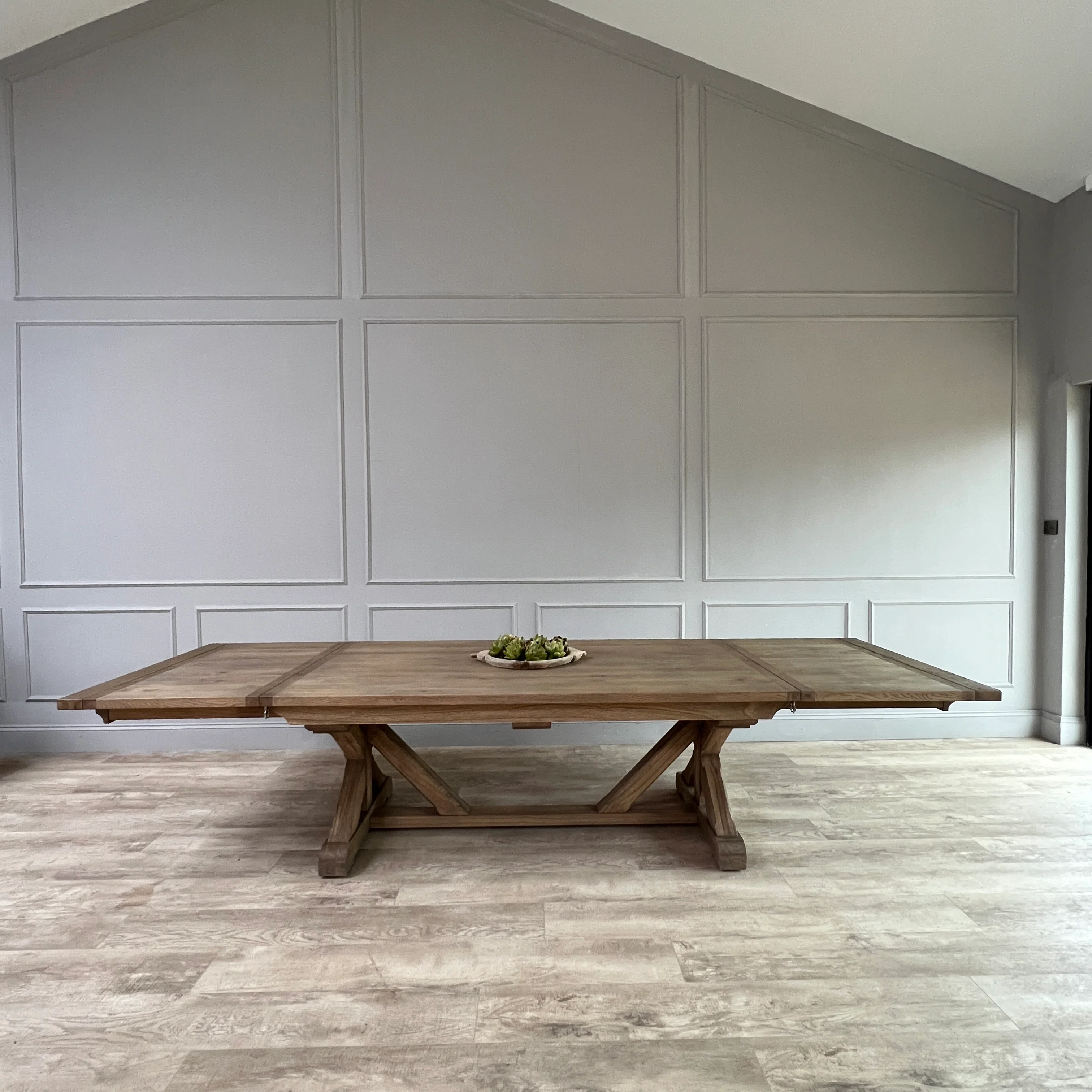 Reclaimed Oak Extending Dining Table - Image 11