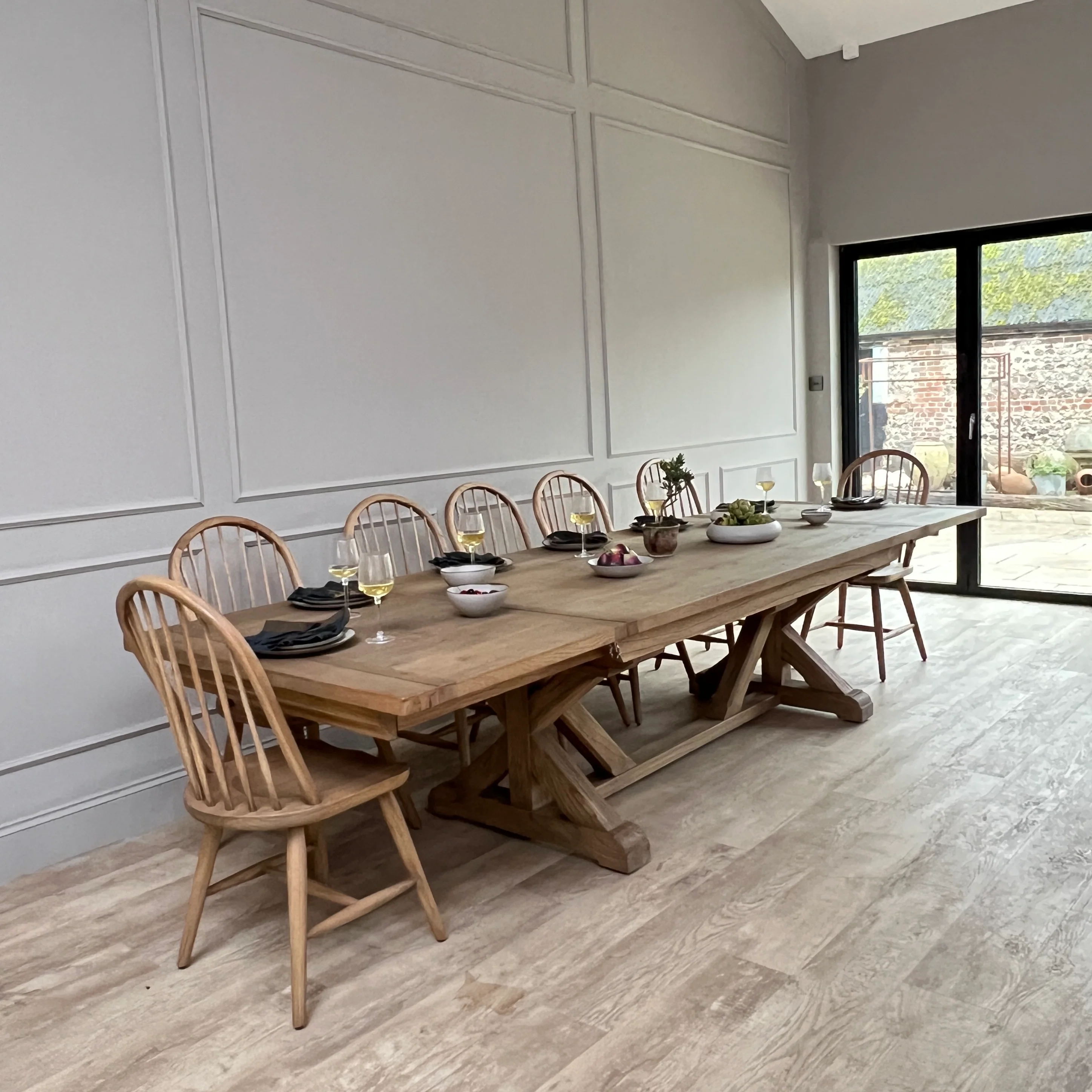 Reclaimed Oak Extending Dining Table - Image 14