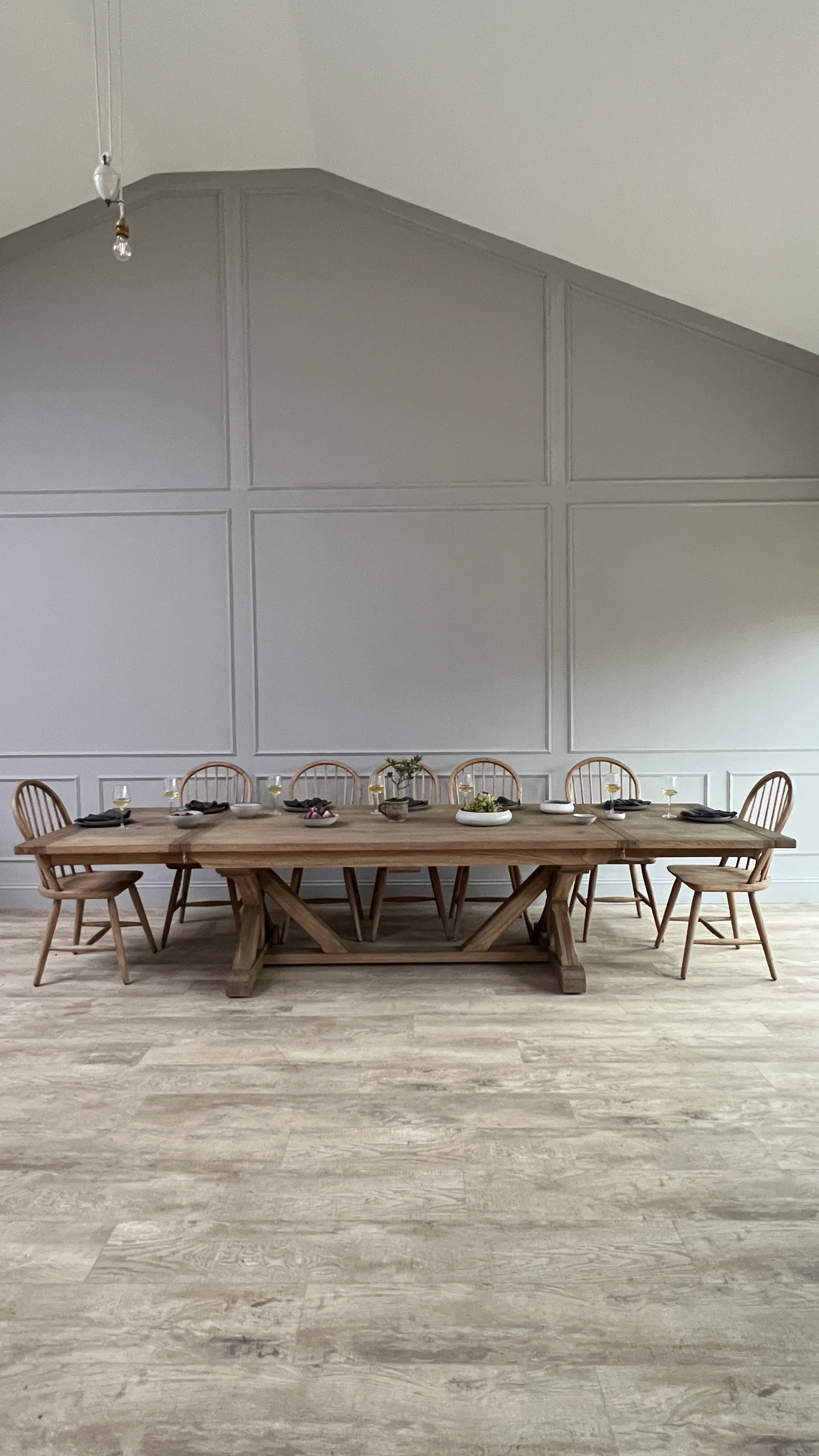 Reclaimed Oak Extending Dining Table - Image 3