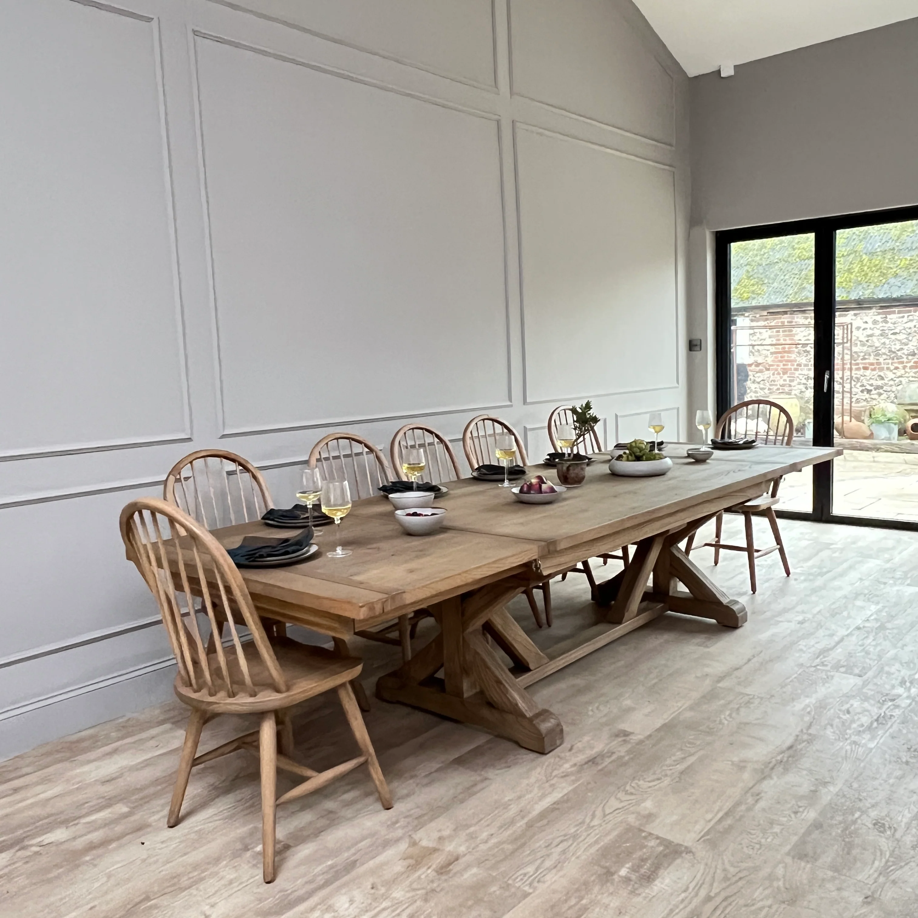 Reclaimed Oak Extending Dining Table - Image 5