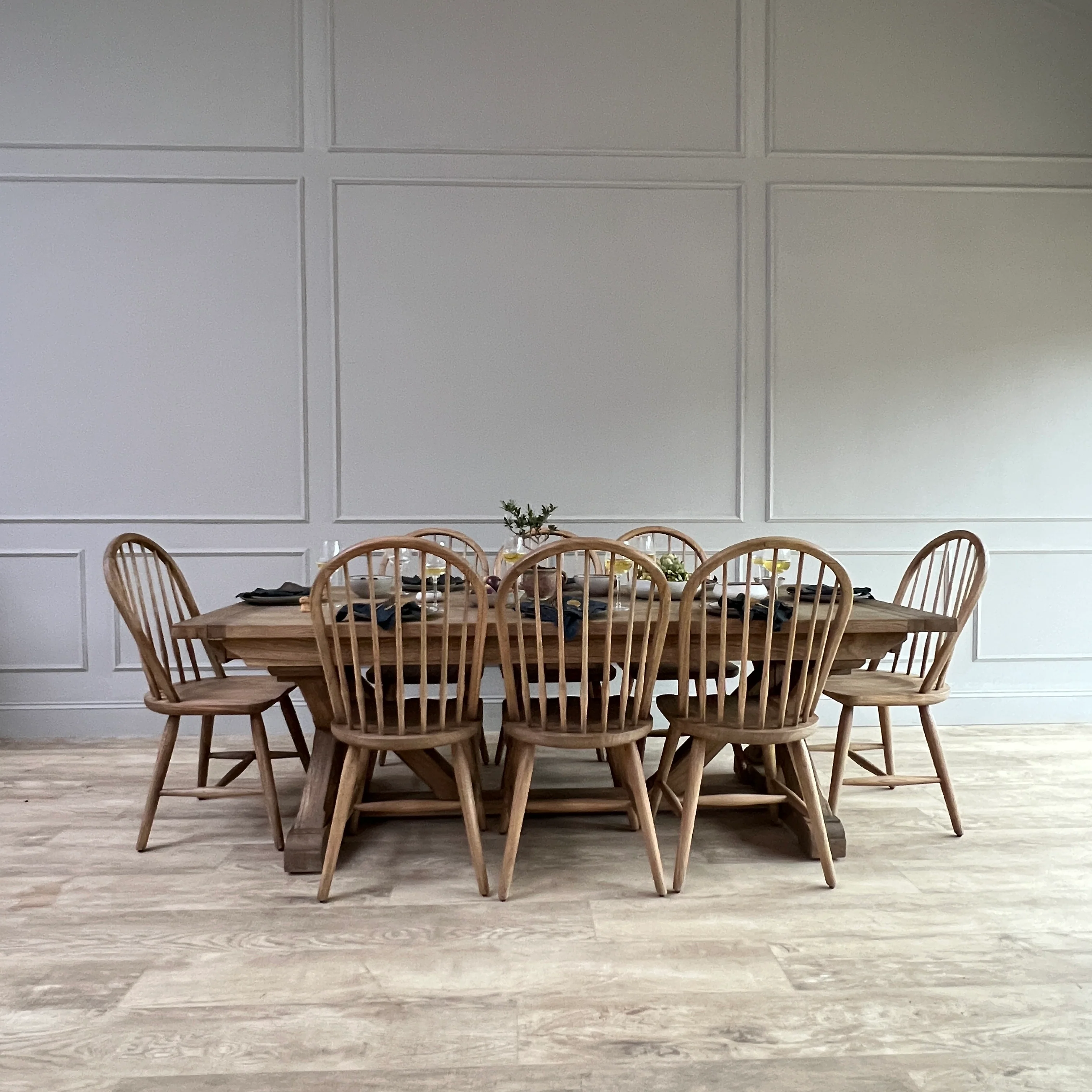 Reclaimed Oak Extending Dining Table - Image 6