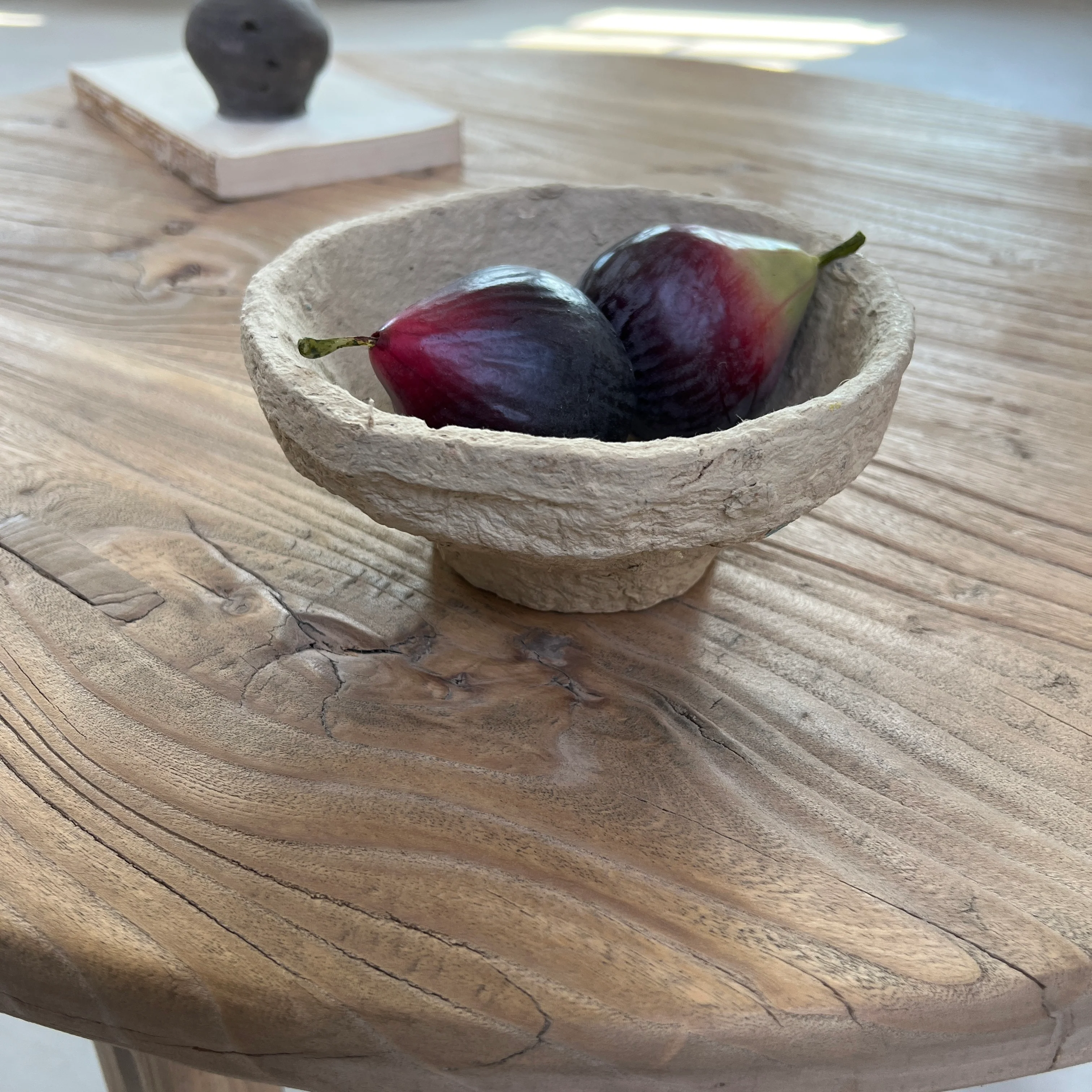 Reclaimed round rustic coffee table | Nuffield - Image 7