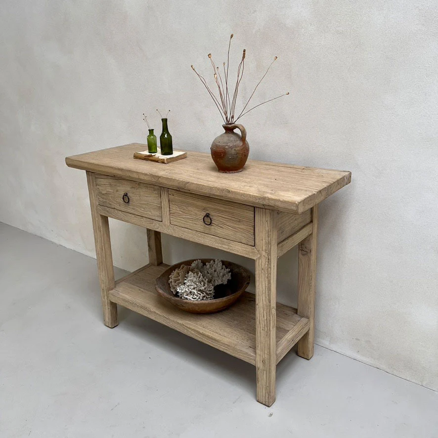 Reclaimed rustic console table | Bosbury - Image 4