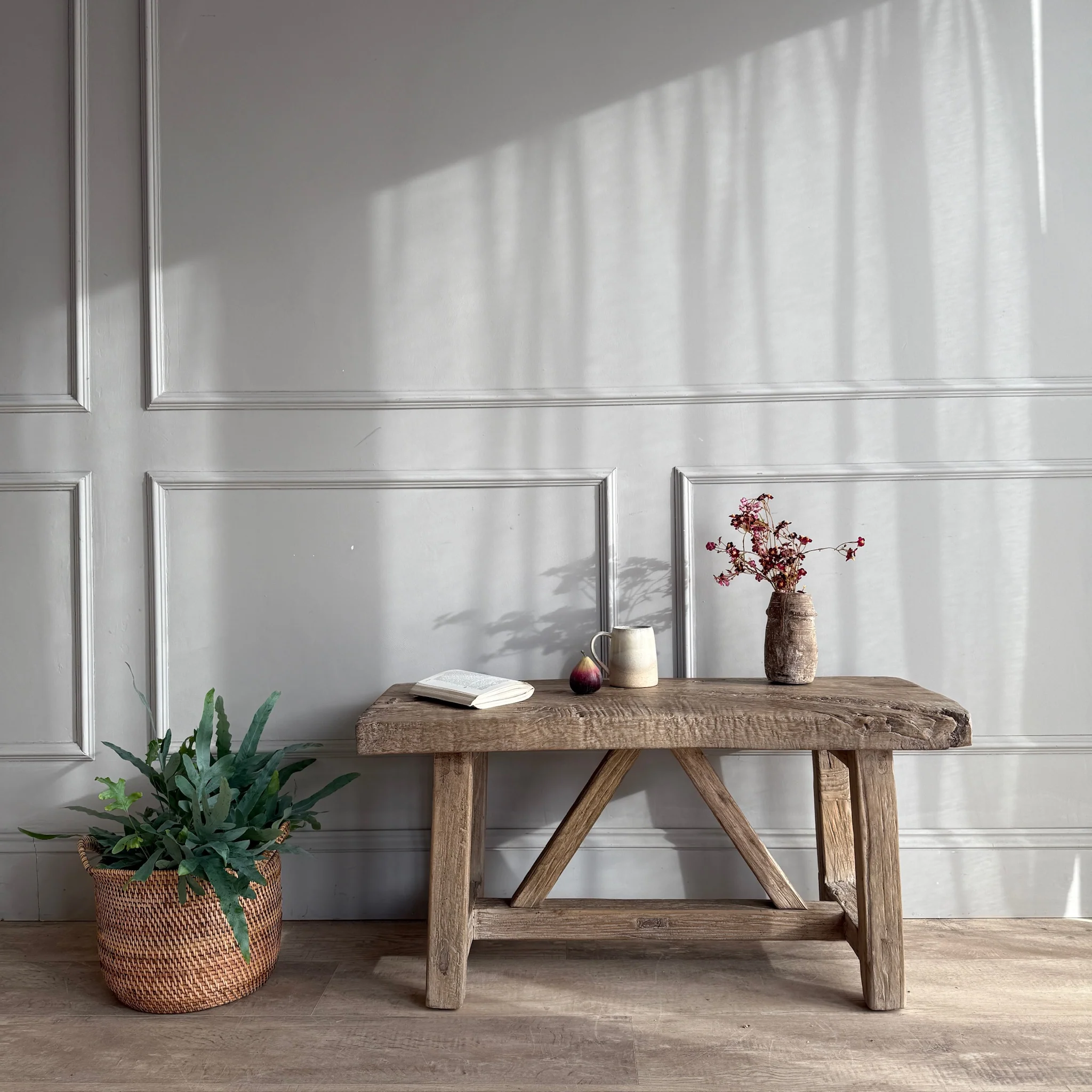 Reclaimed Rustic Elm Bench | Cambridge - Image 11