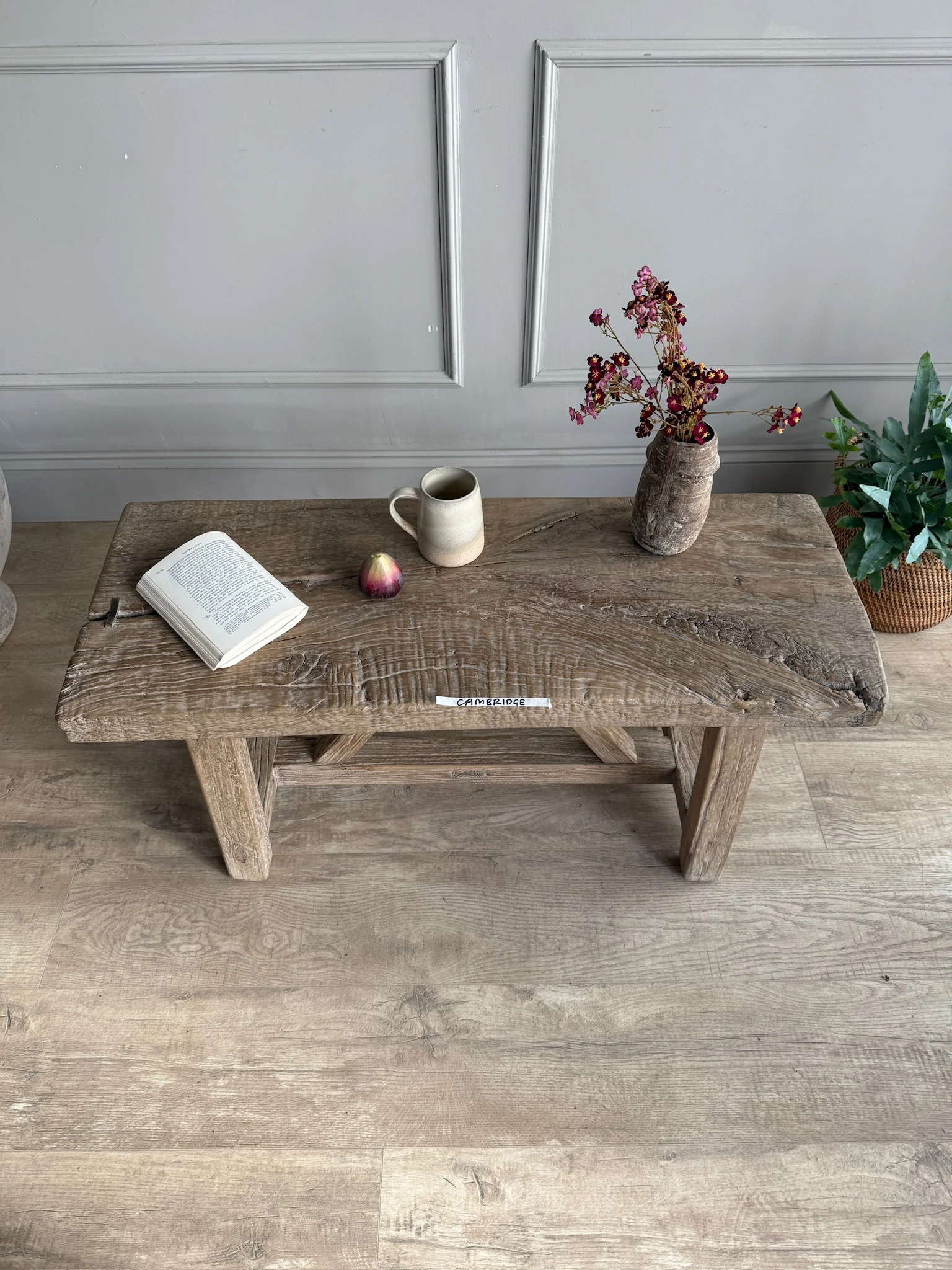 Reclaimed Rustic Elm Bench | Cambridge - Image 13