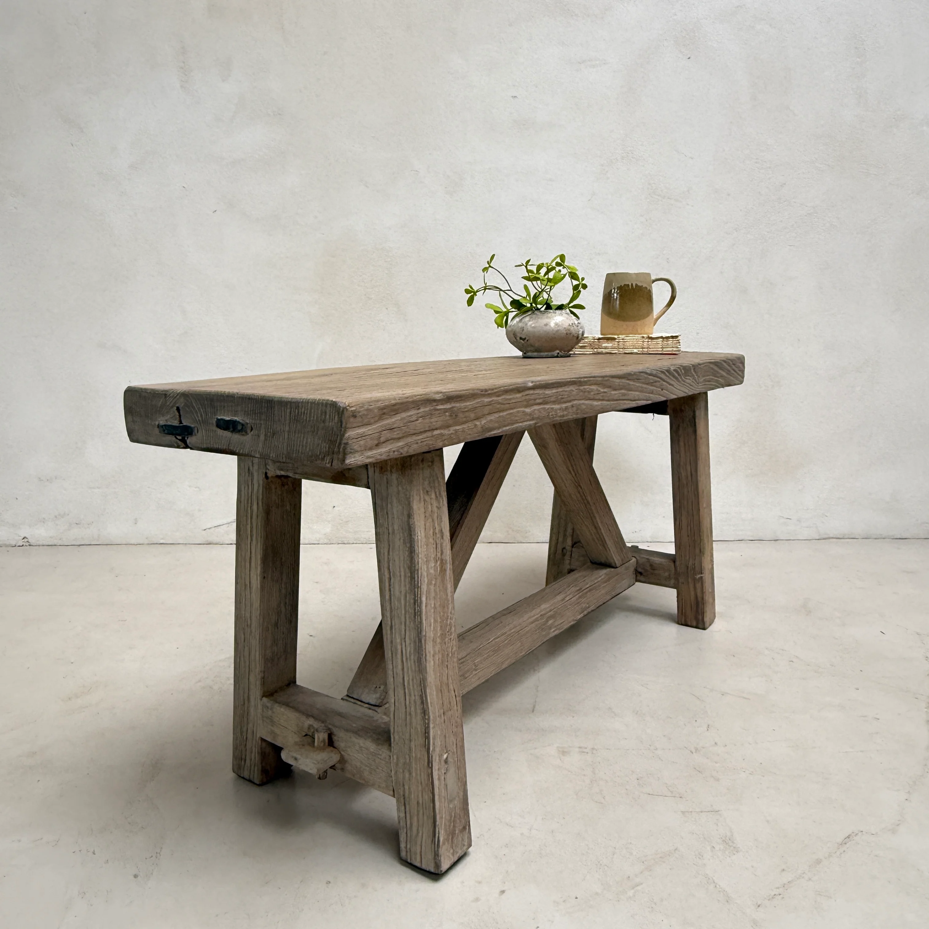 Reclaimed Rustic Elm Bench | Cambridge - Image 14