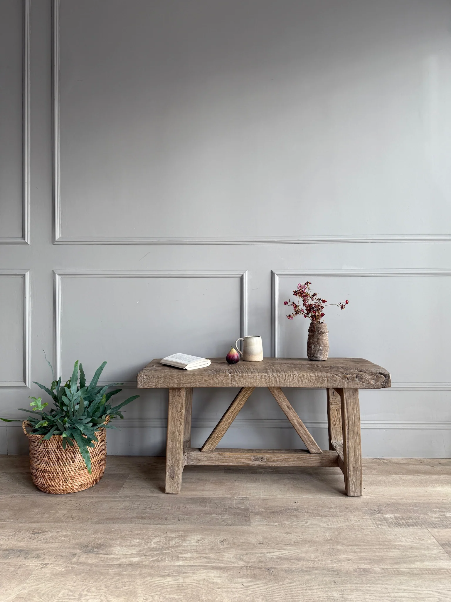 Reclaimed Rustic Elm Bench | Cambridge - Image 9