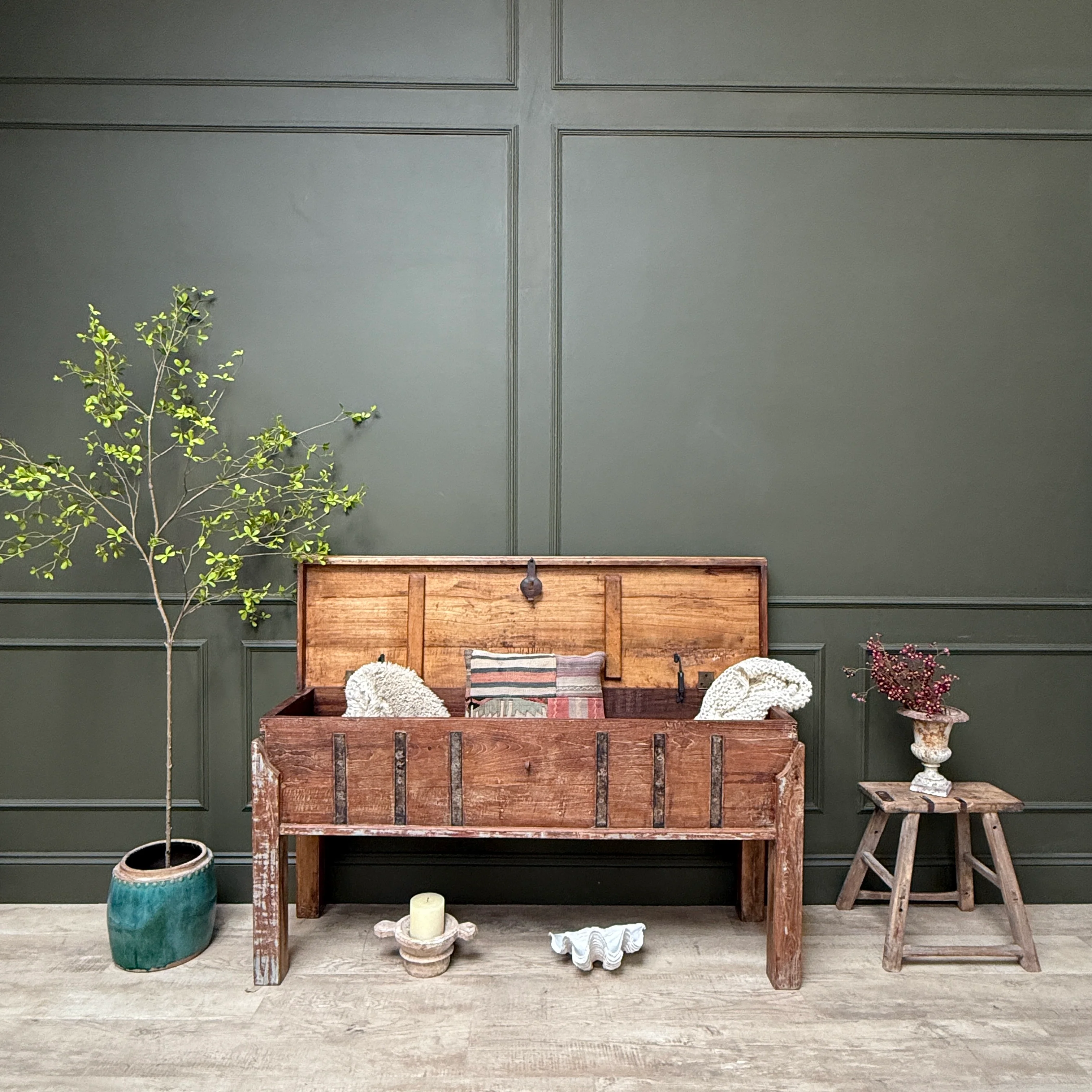 Reclaimed Teak Lift-Top Console Table | Heidi - Image 2