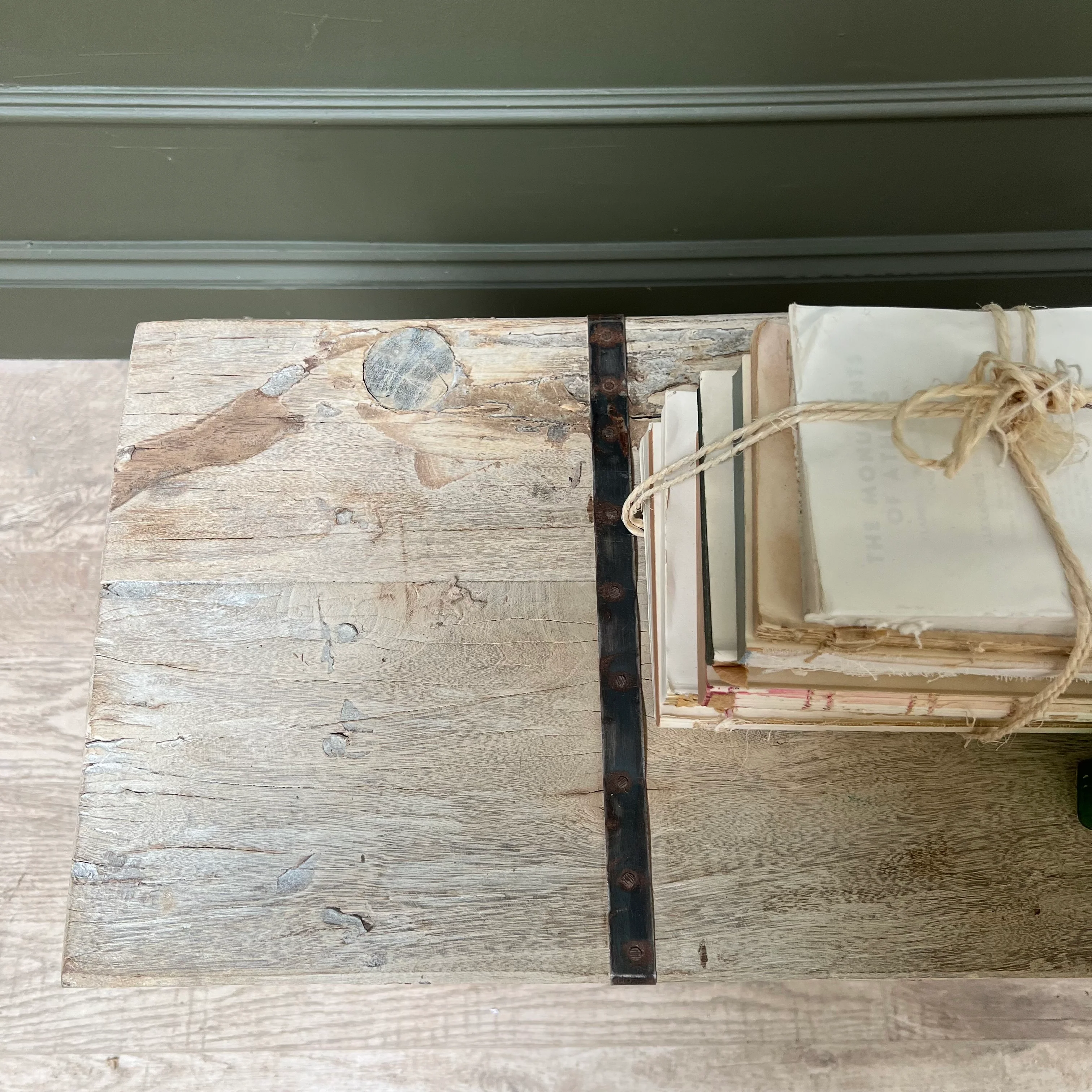 Reclaimed White Washed Benches - Image 3