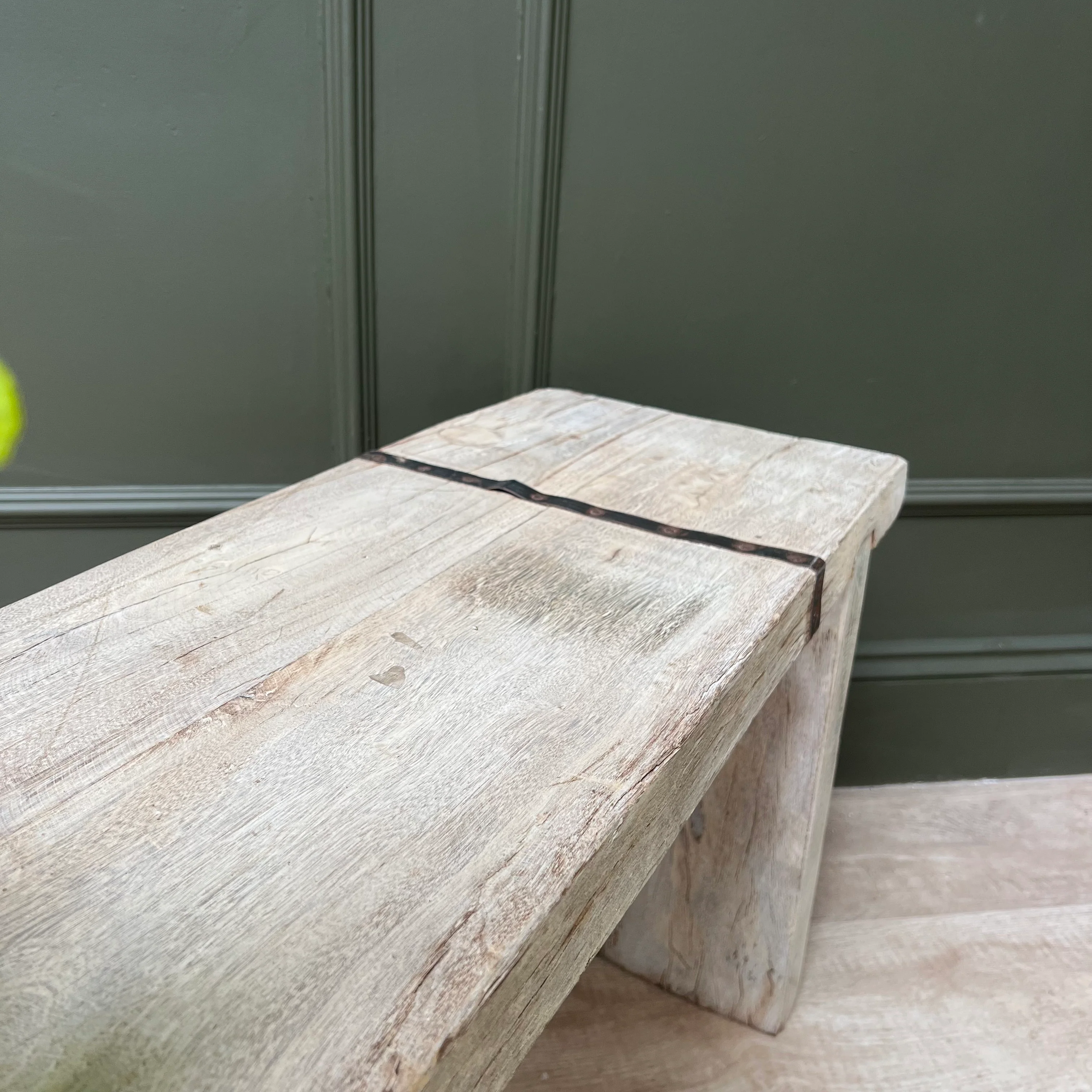 Reclaimed White Washed Benches - Image 5