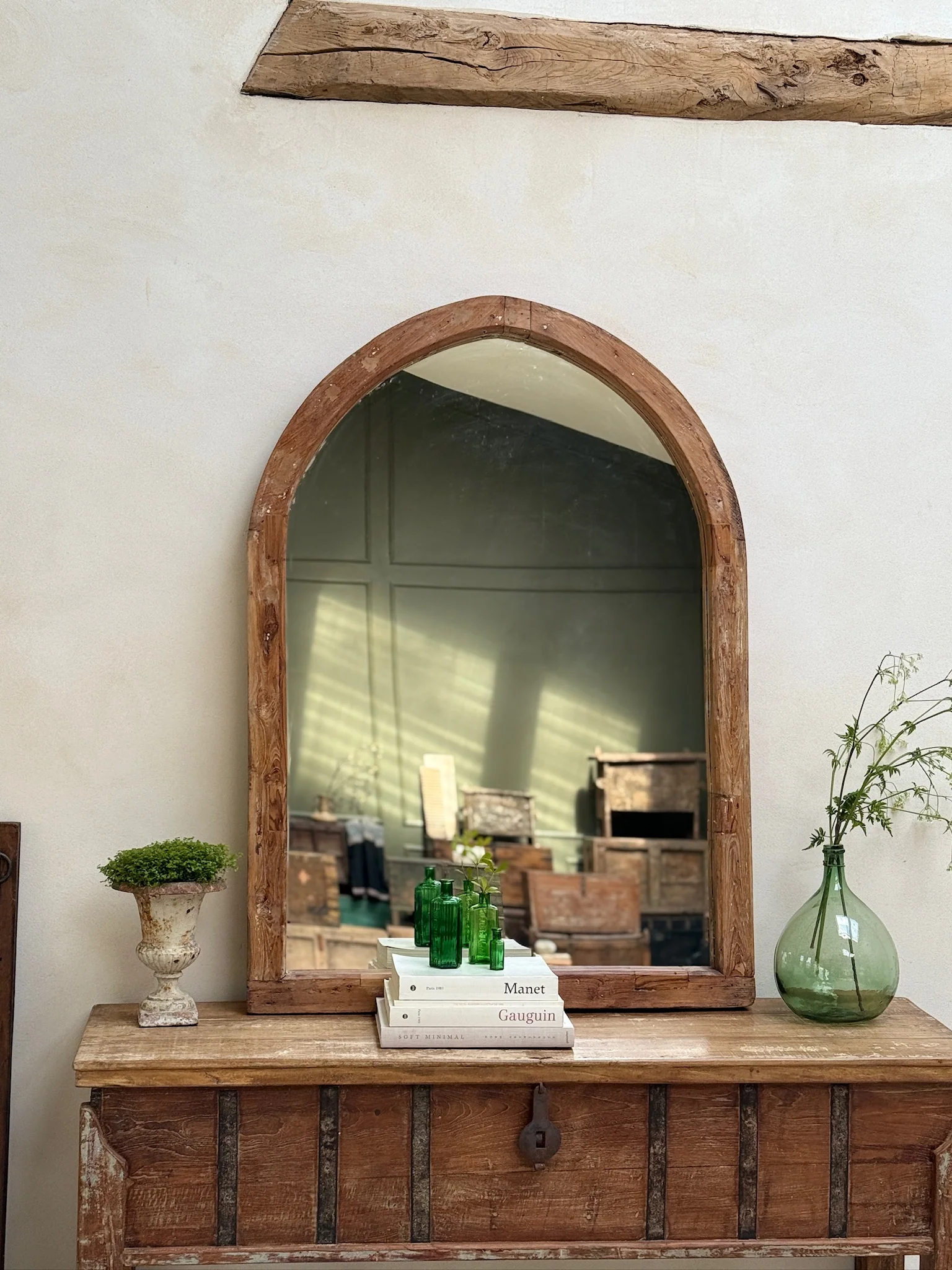 Reclaimed Wooden Arched Wall Mirror | Zoya - Image 3