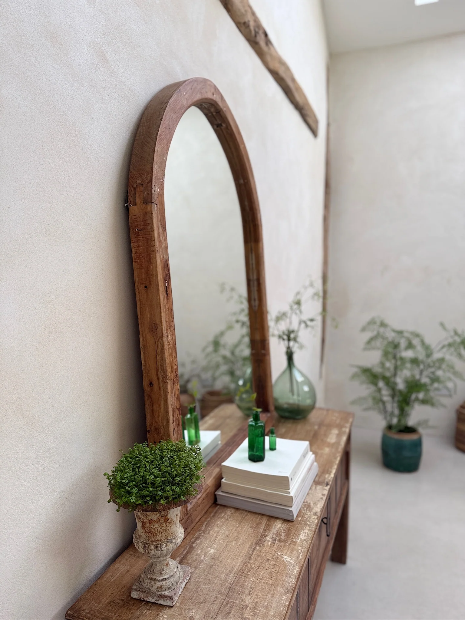 Reclaimed Wooden Arched Wall Mirror | Zoya - Image 6