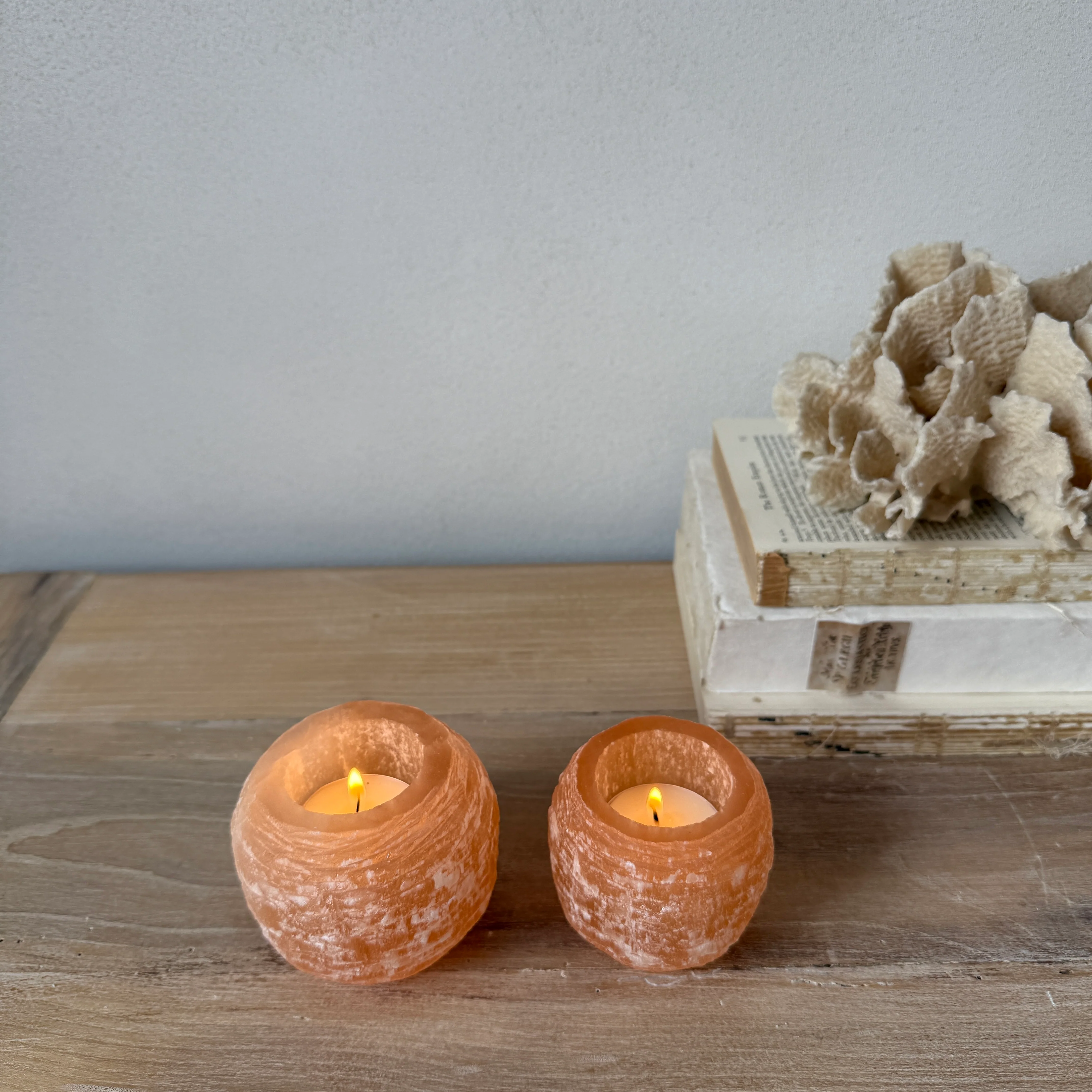Rose Selenite Tealight Holder - Image 2