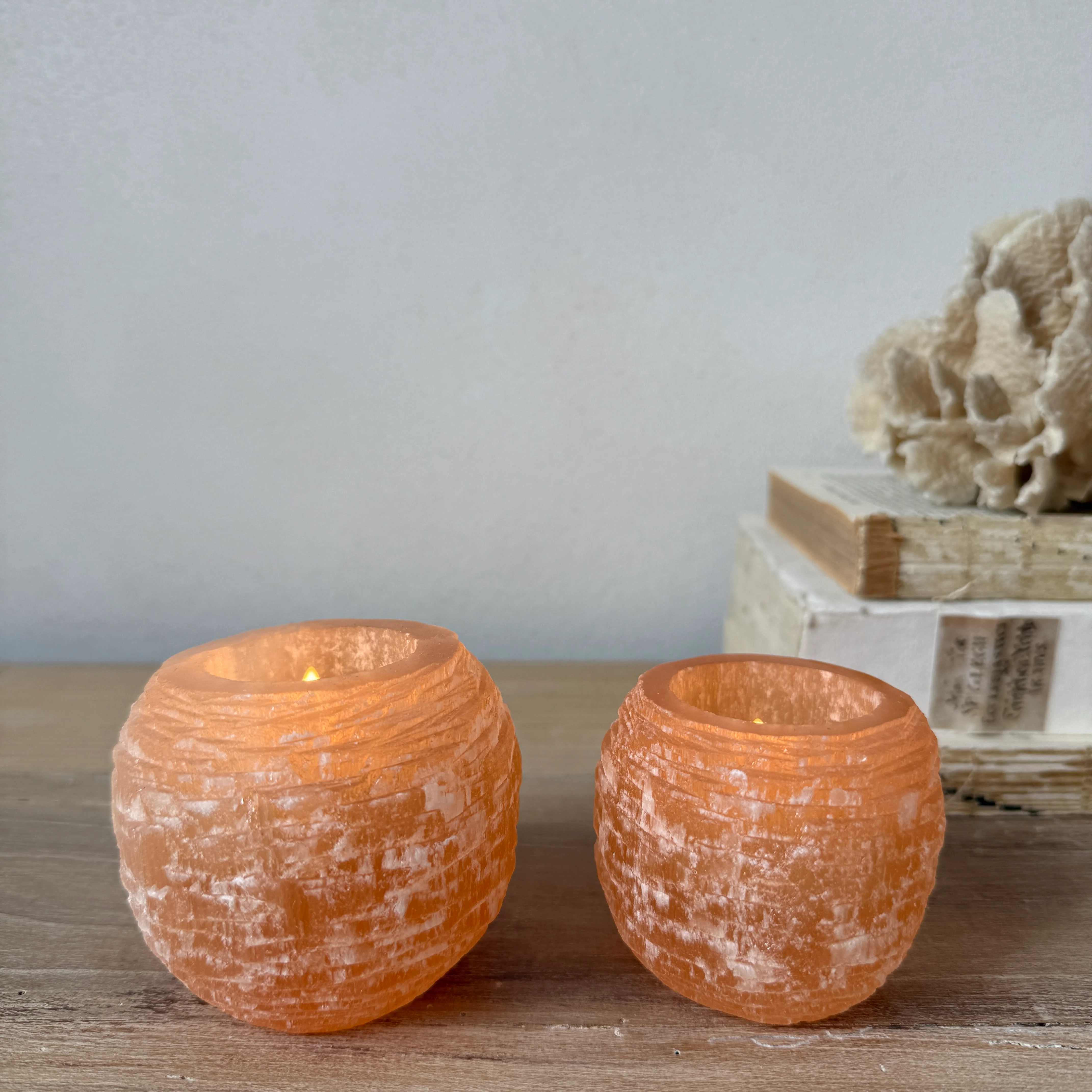 Rose Selenite Tealight Holder - Image 3