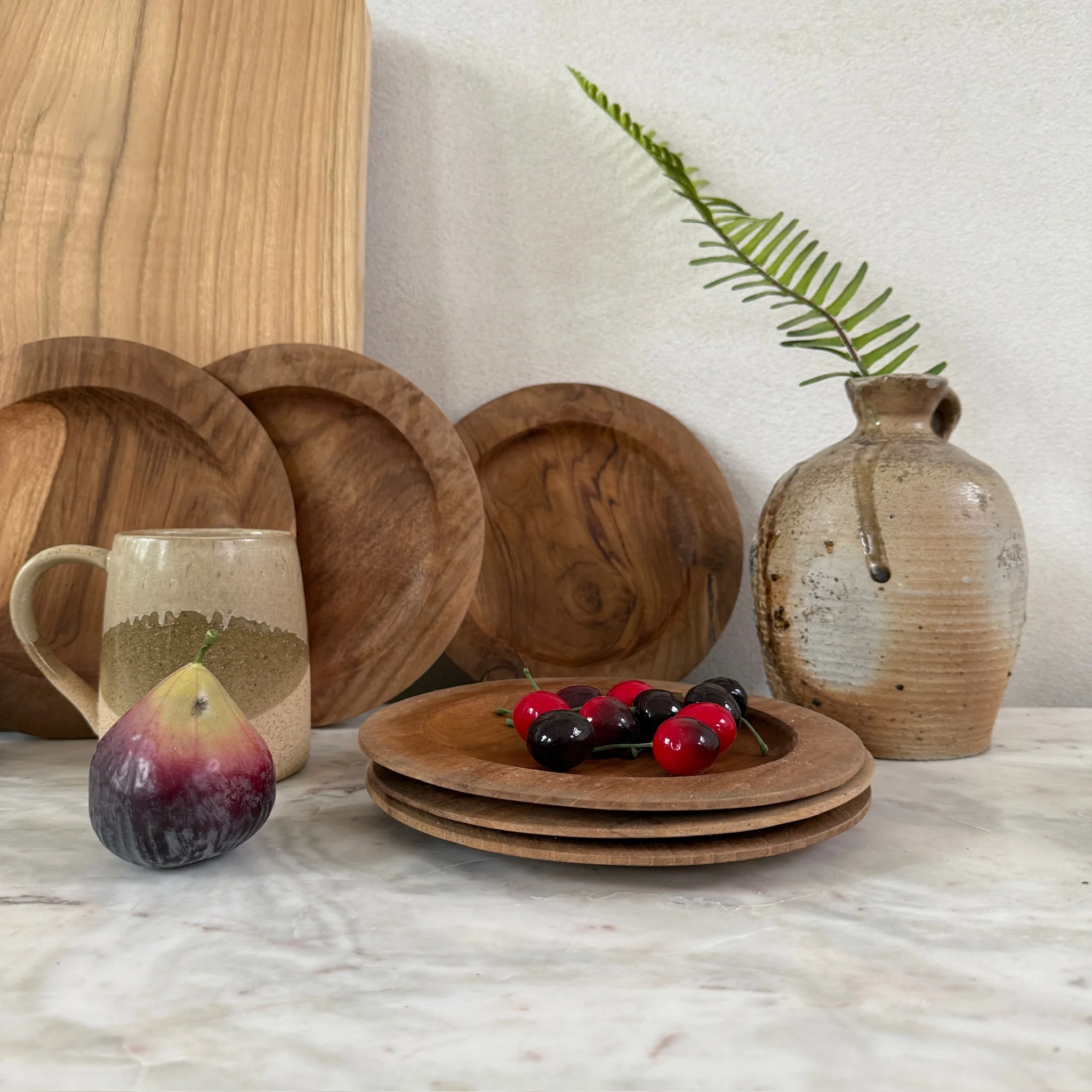 Round Teak Wooden Plate - Image 4