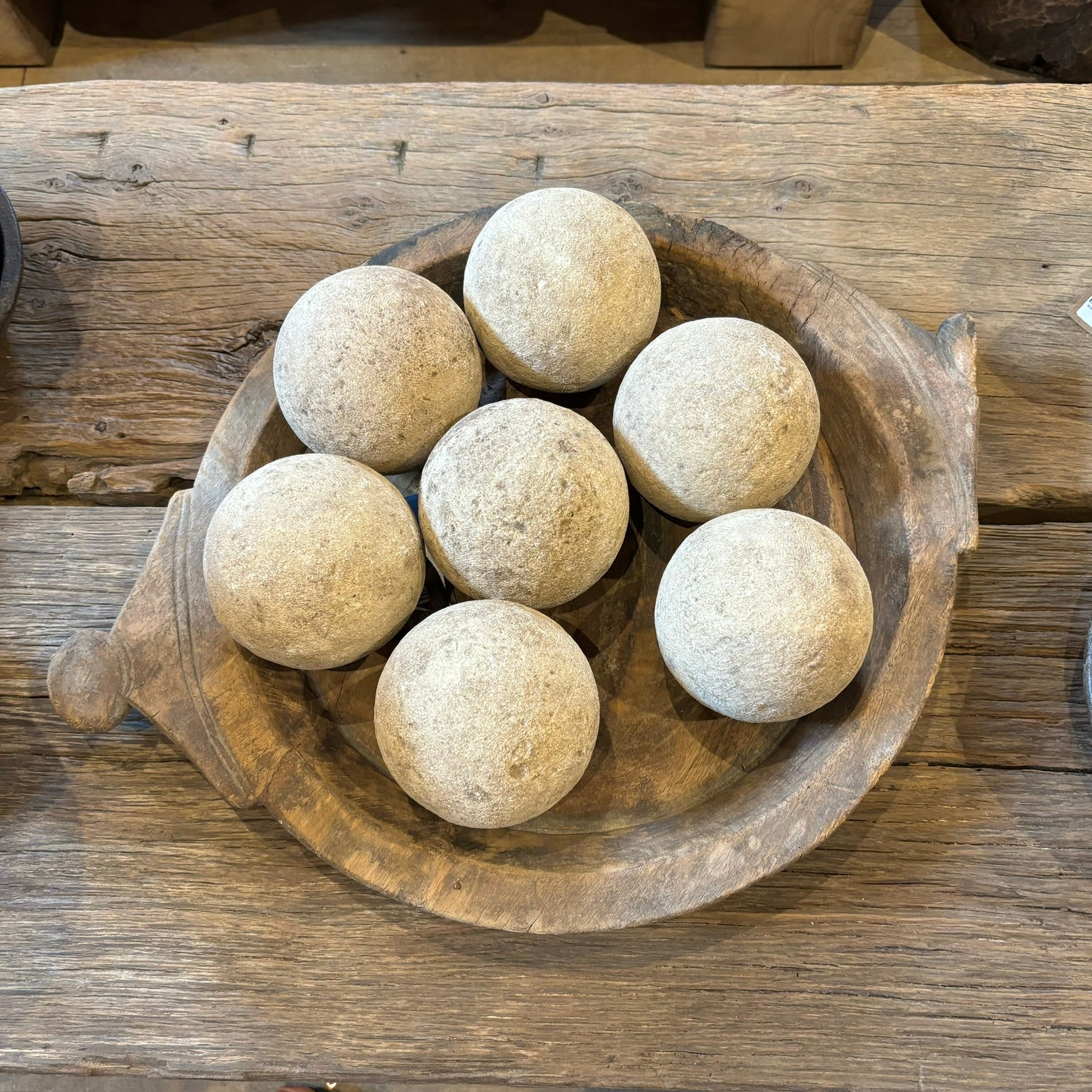 Rustic aged sandstone sphere - Image 7