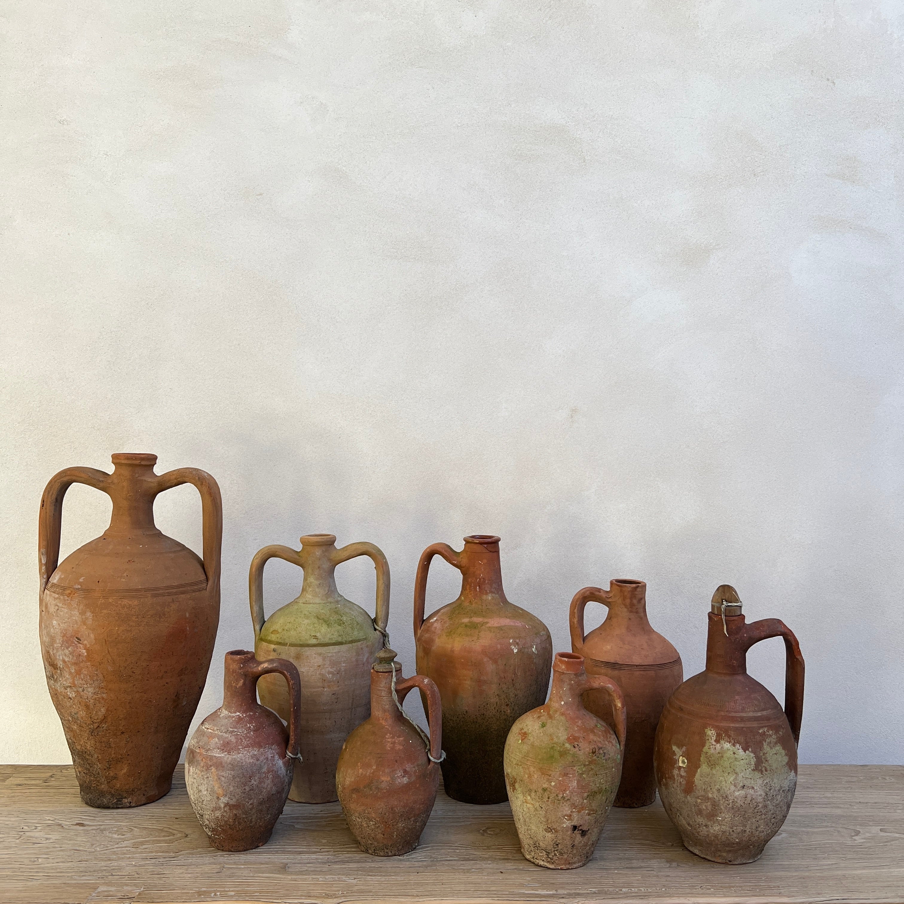 Rustic Antique Terracotta Amphoras