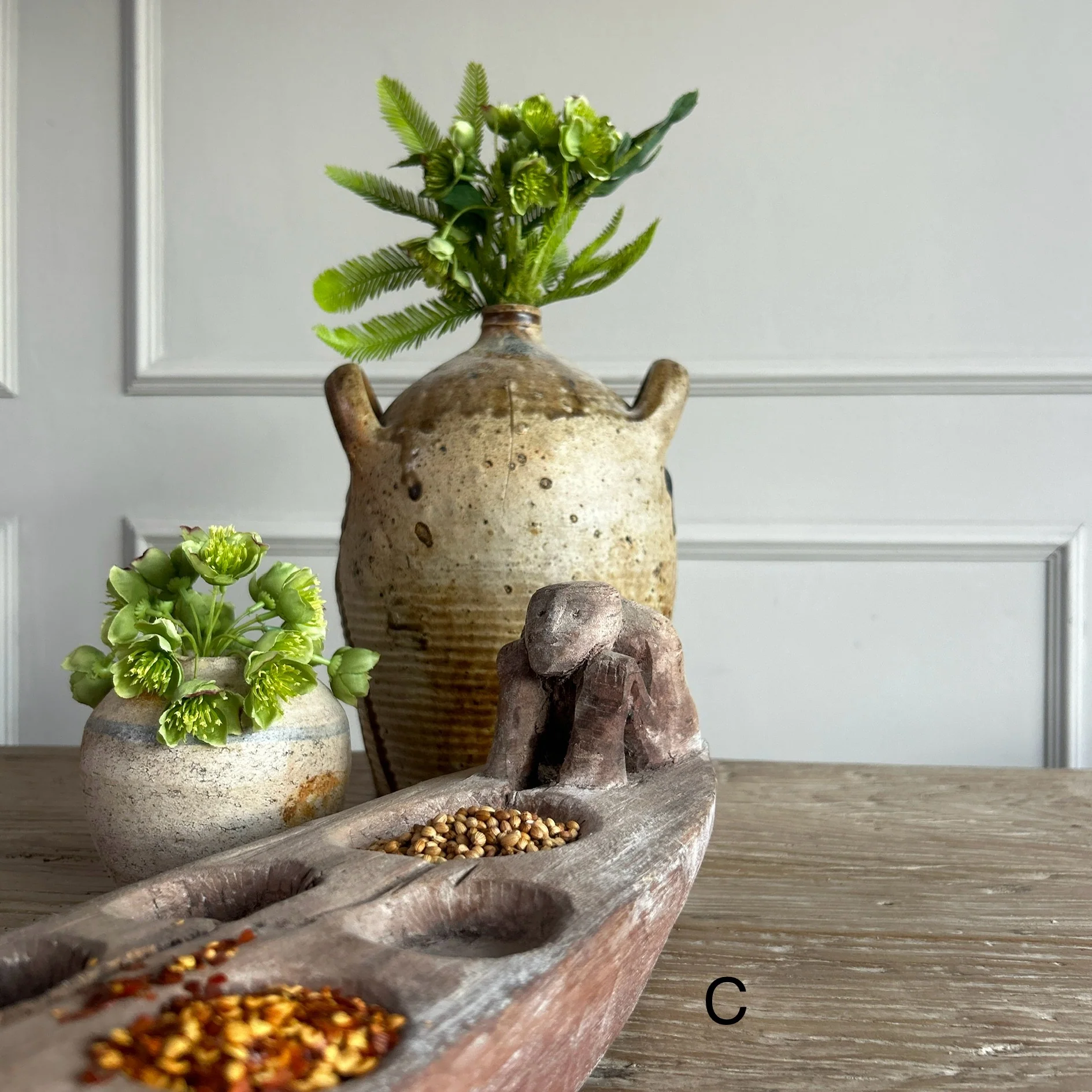 Rustic Antique Wooden Boat Spice Tray | Basuki - Image 5