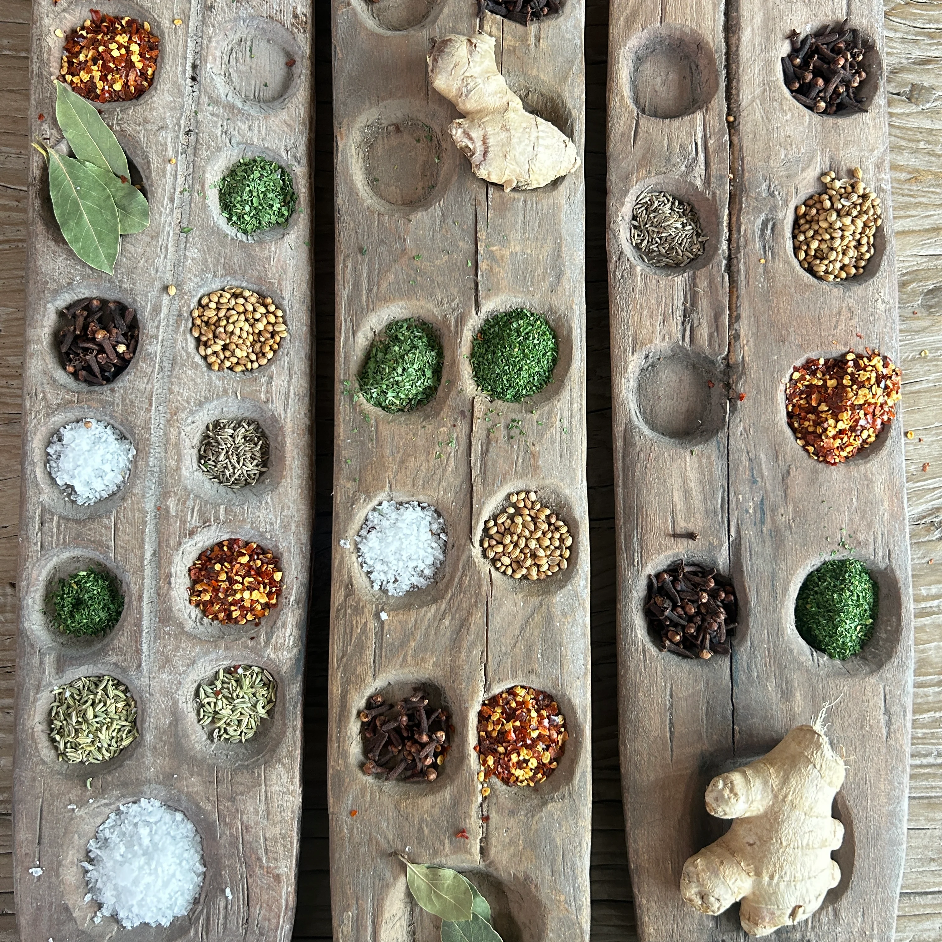 Rustic Antique Wooden Boat Spice Tray | Basuki - Image 7