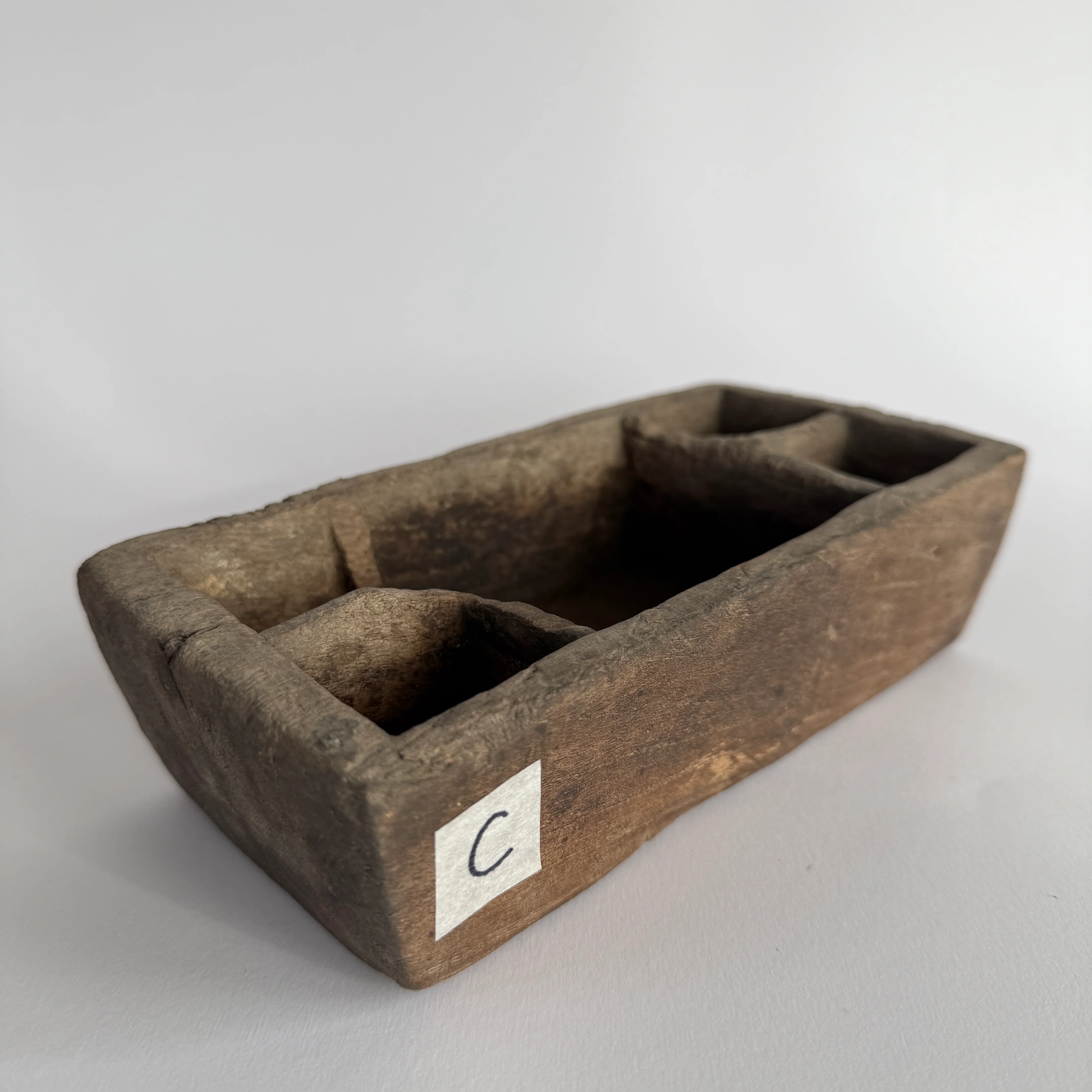 Rustic Antique Wooden Spice Tray - Image 8