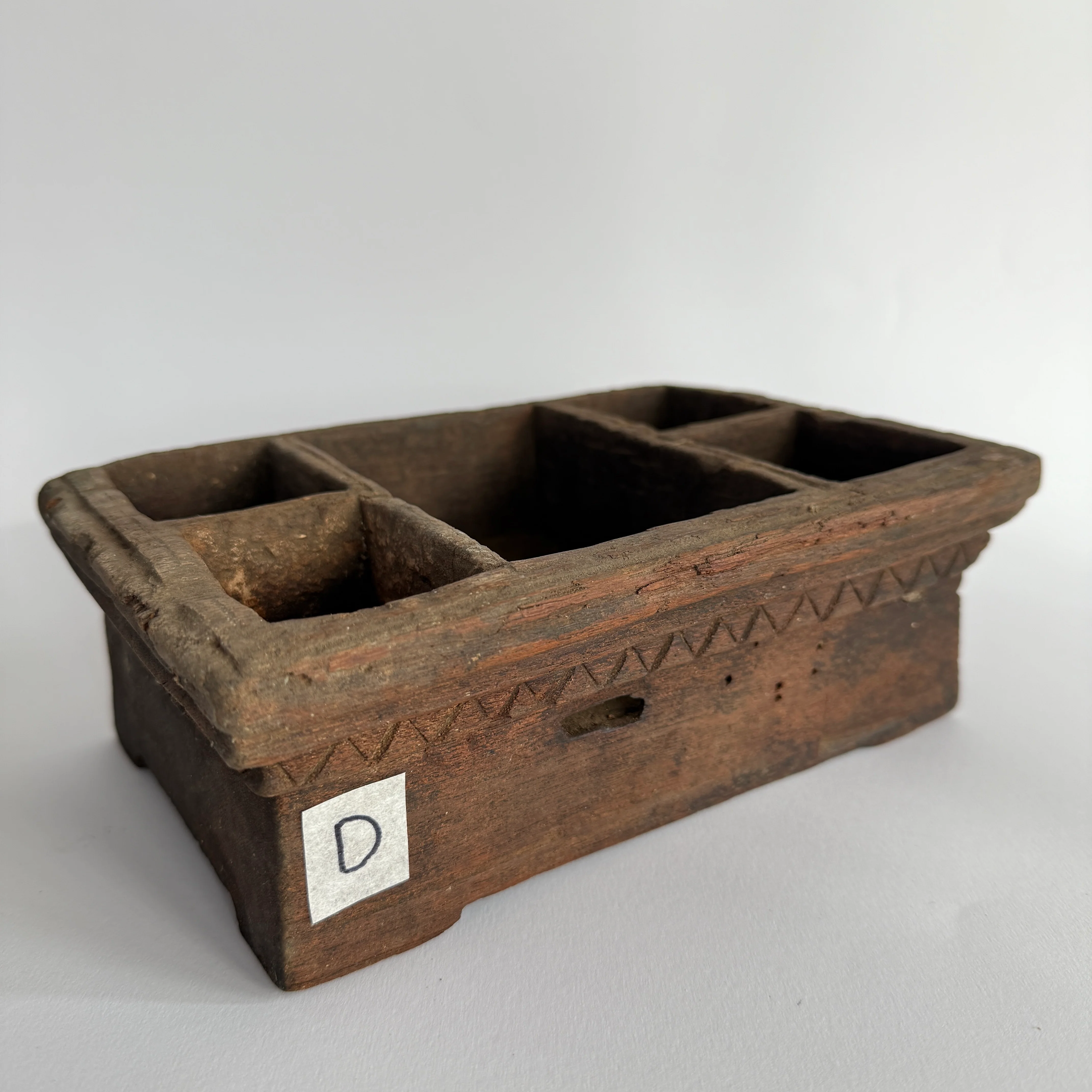 Rustic Antique Wooden Spice Tray - Image 9