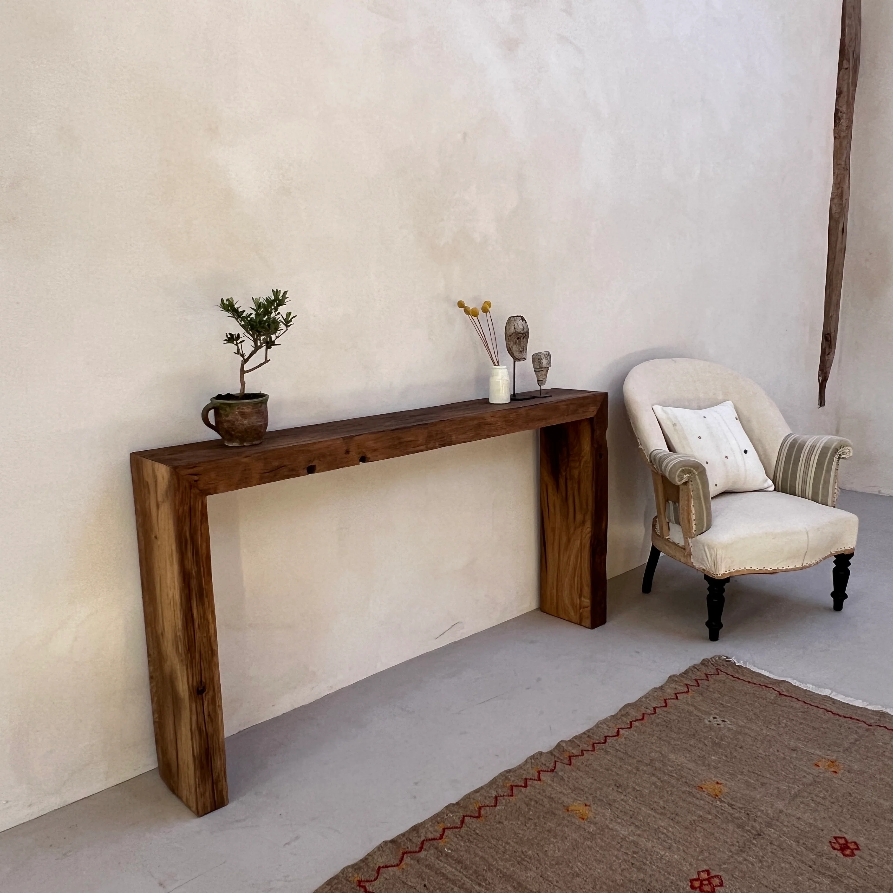 Rustic Barn Oak Console - Image 6