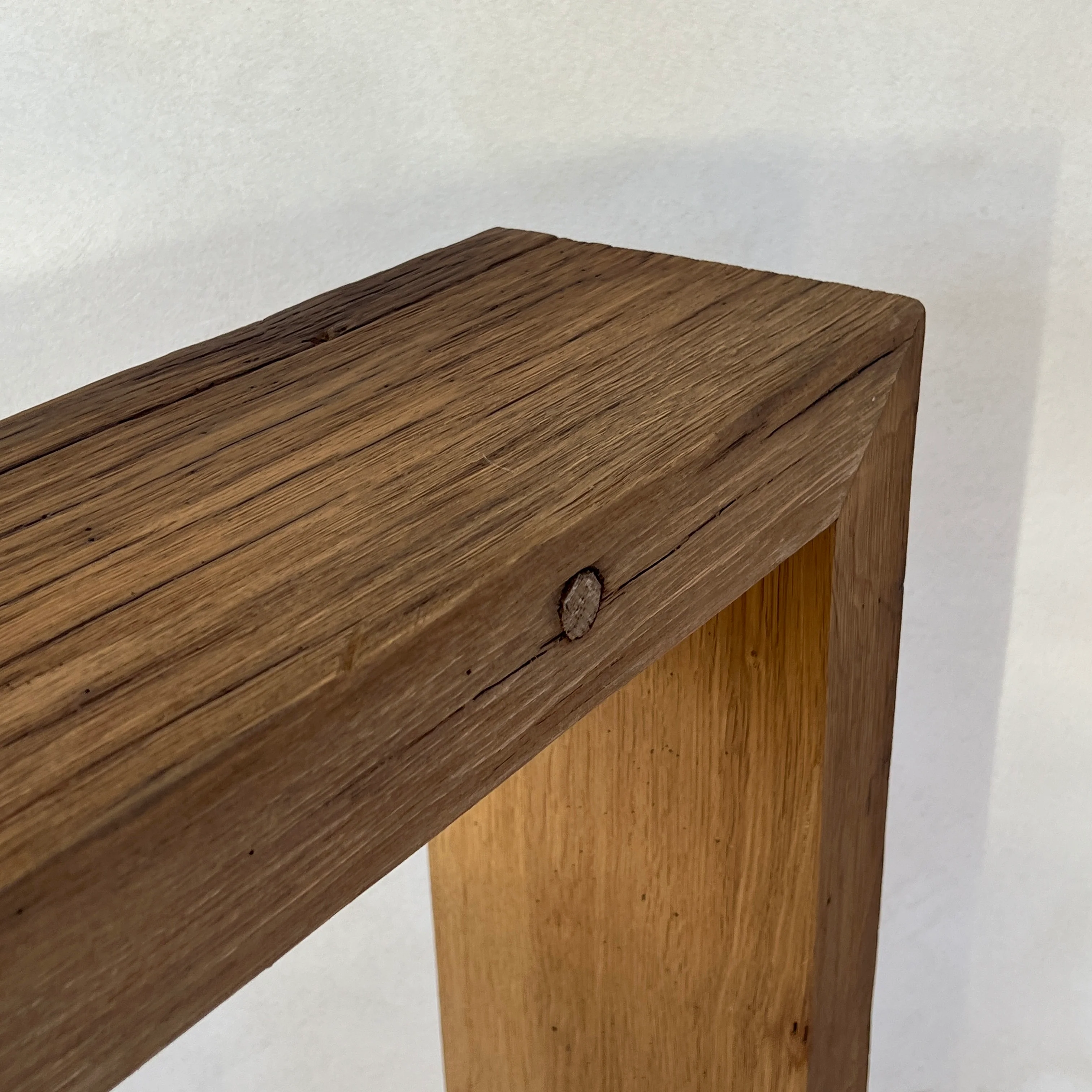Rustic Barn Oak Console - Image 8