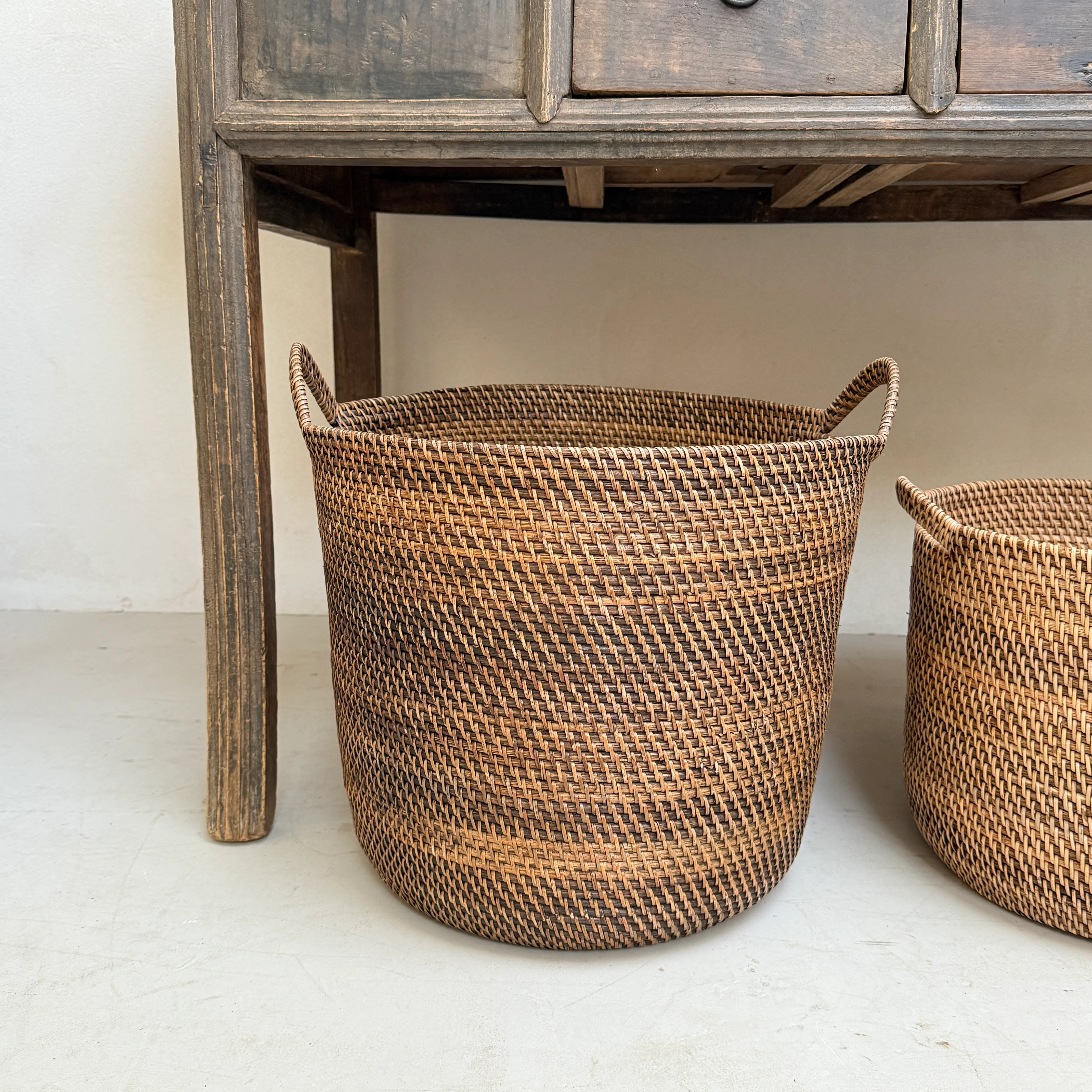 Rustic Handwoven Round Basket | Gilly - Image 6