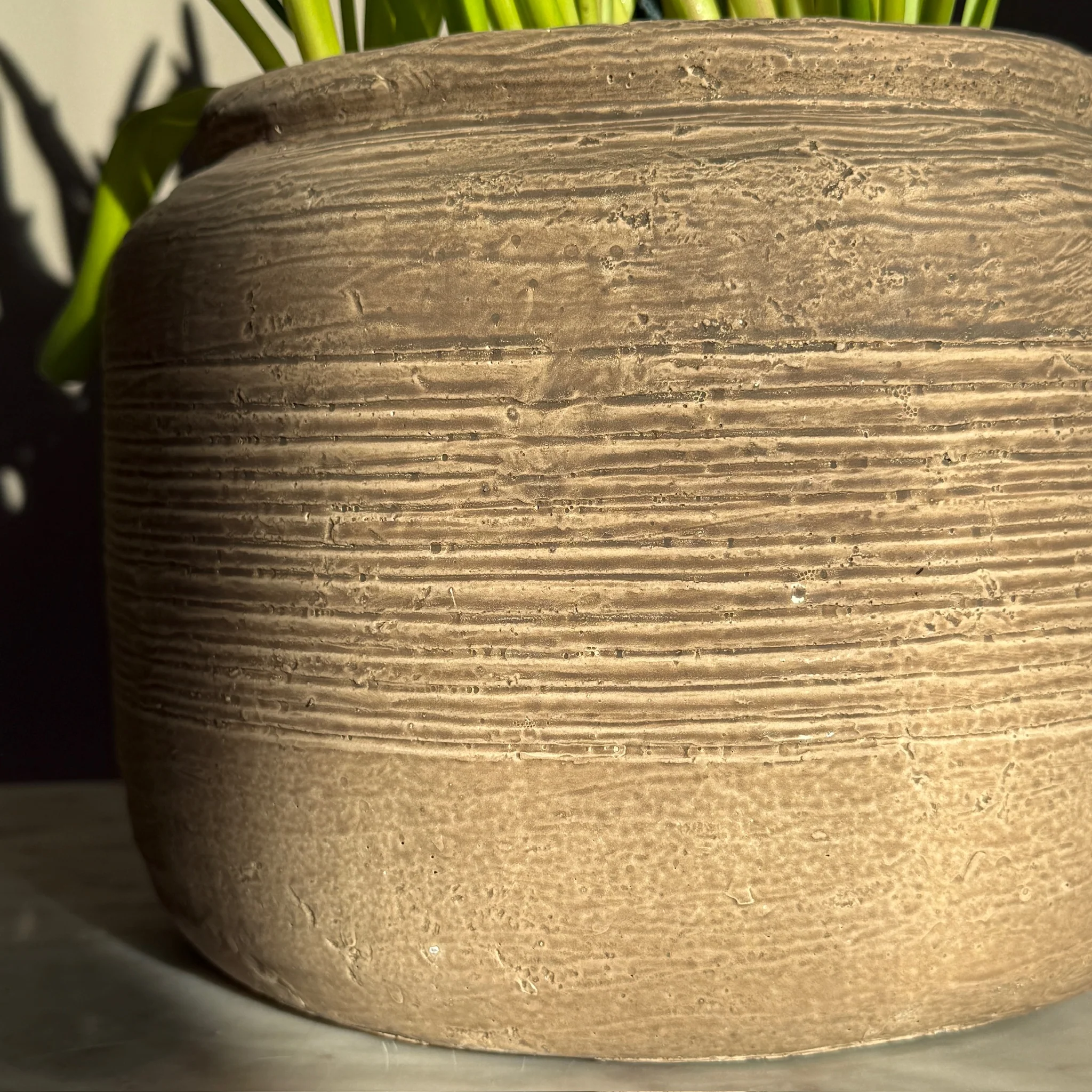 Rustic Ribbed Plant Pot | Fallon - Image 2