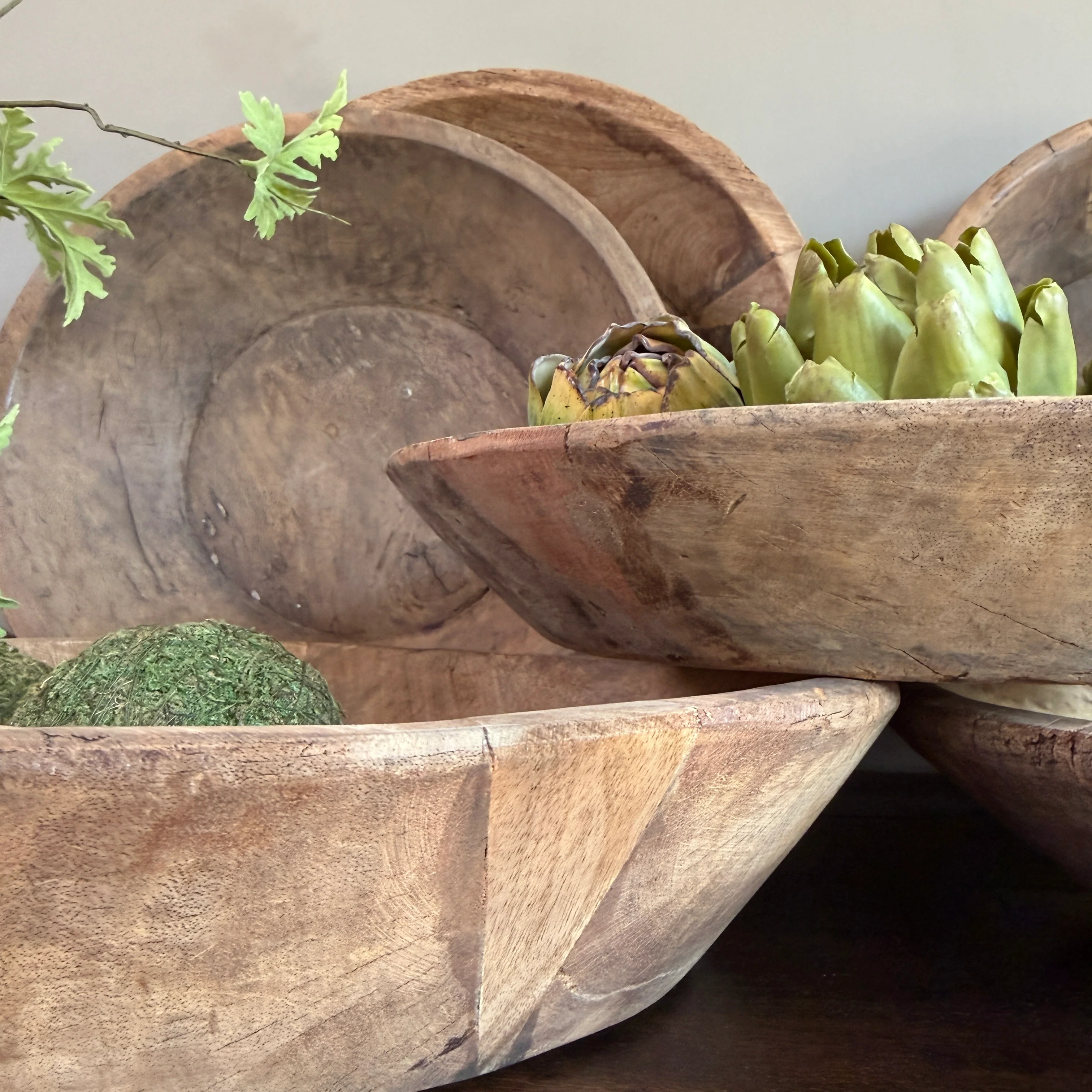 Rustic Vintage Wooden Bowl - Image 5