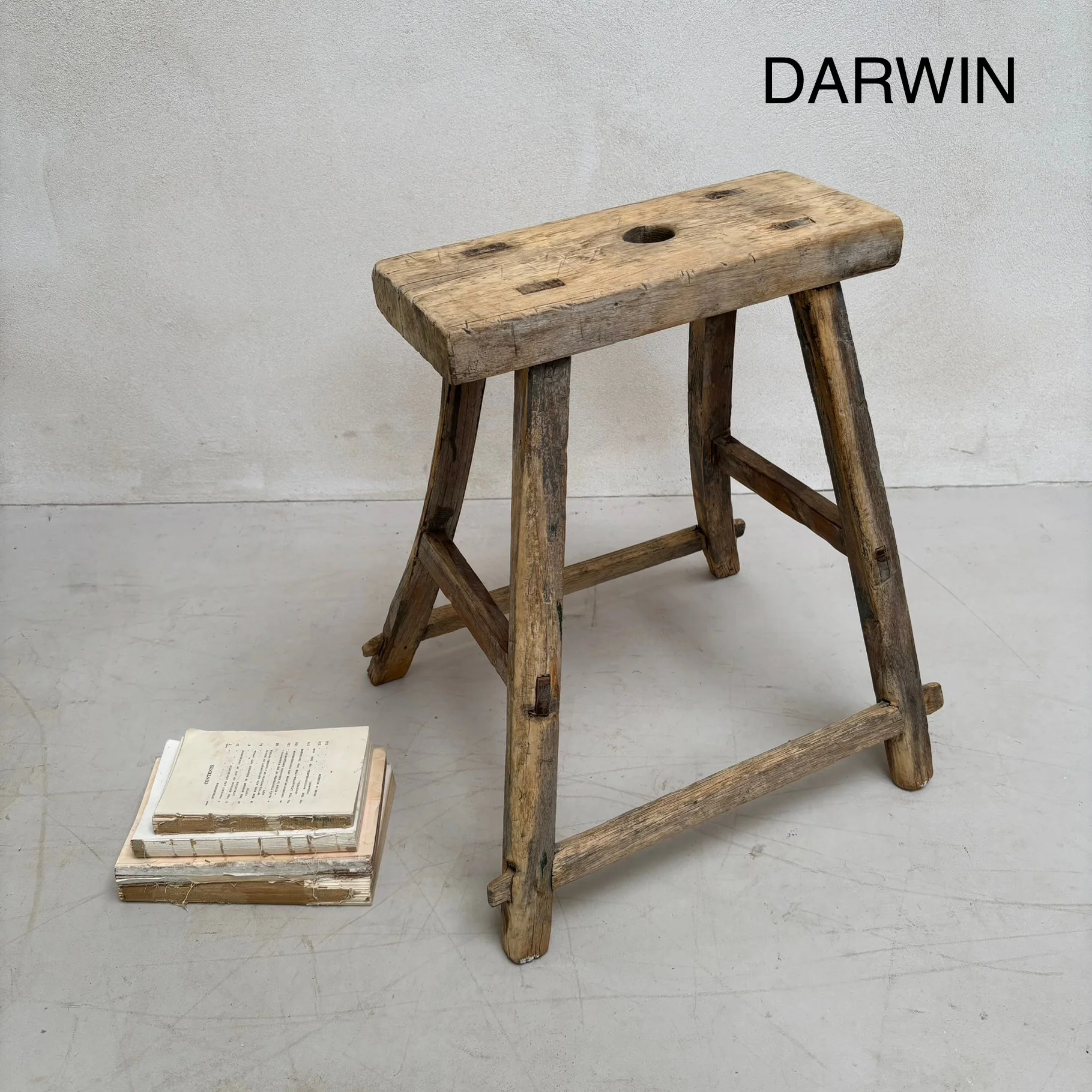 Rustic Wood Antique Stool (select from photo) - Image 6