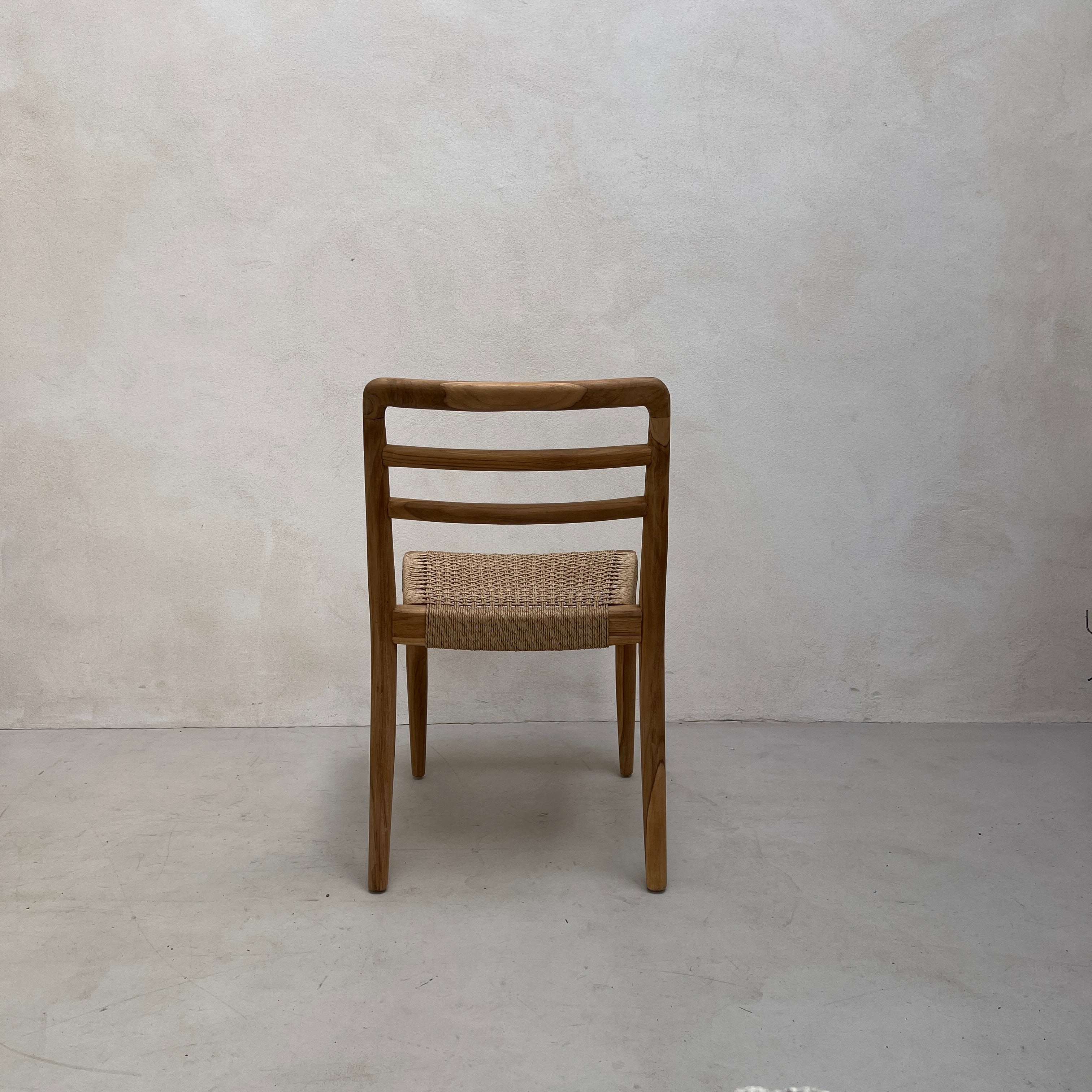 Rustic wood garden dining chair - Image 10